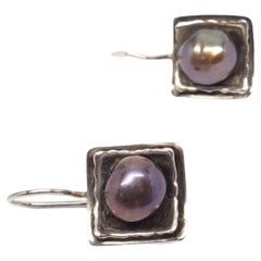 Silpada Sterling Silver Fresh Water Gray Pearl Earrings #17537
