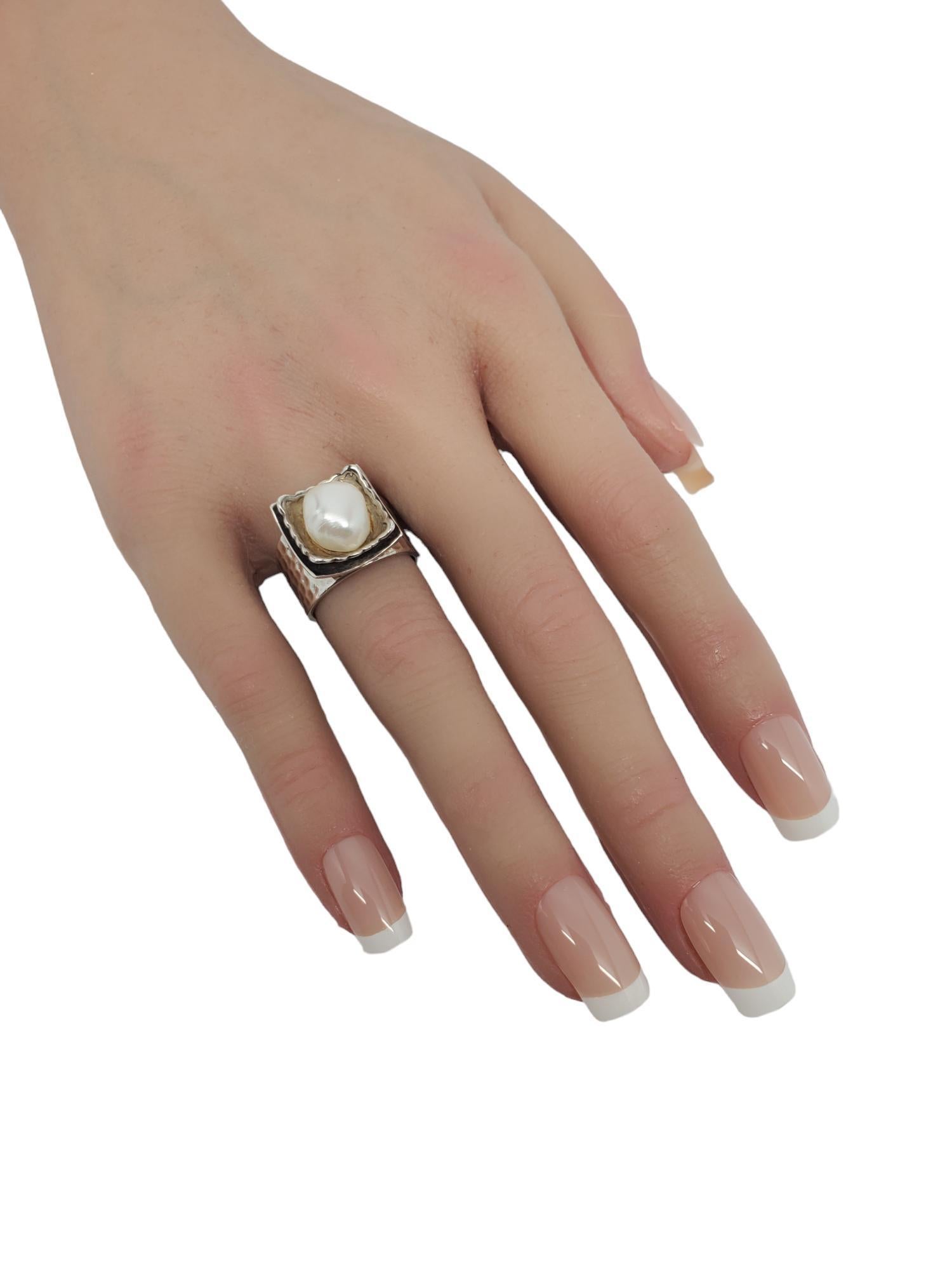 Silpada Sterling Silver Fresh Water Pearl Ring Size 5.75 #17528 2