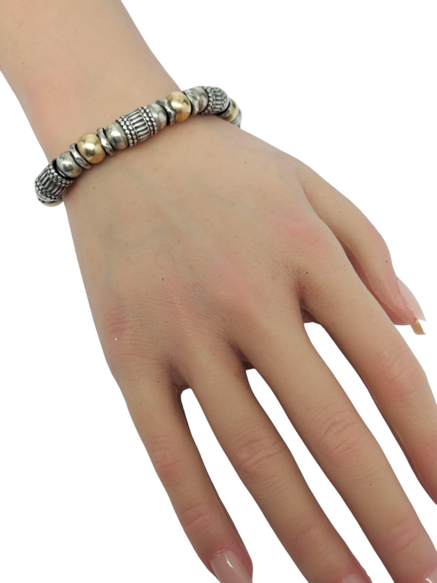 Silpada Sterling Silver & Gold Tone Bead Bracelet #21029 For Sale 6