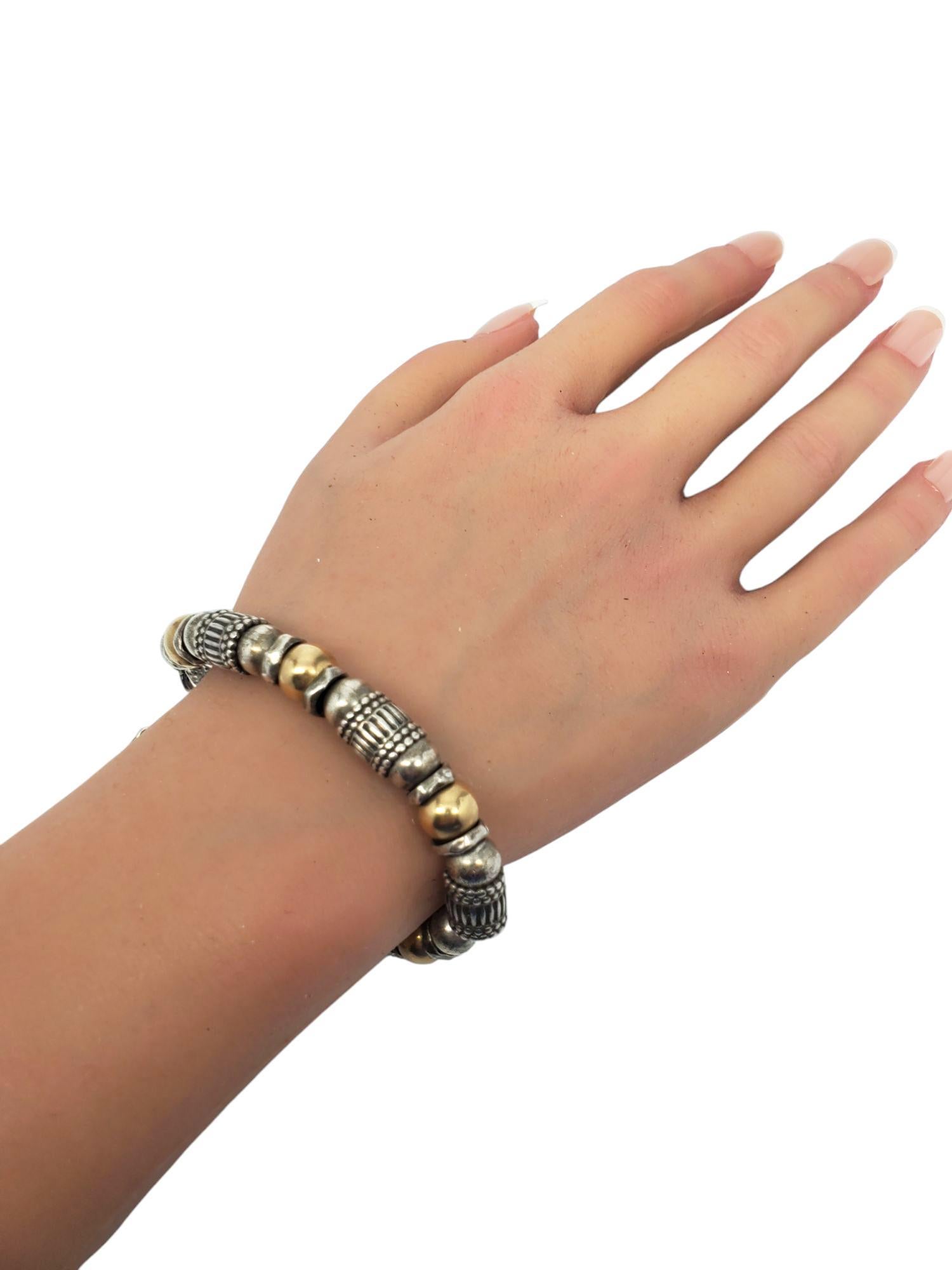 Silpada Sterling Silver & Gold Tone Bead Bracelet #21029 For Sale 5