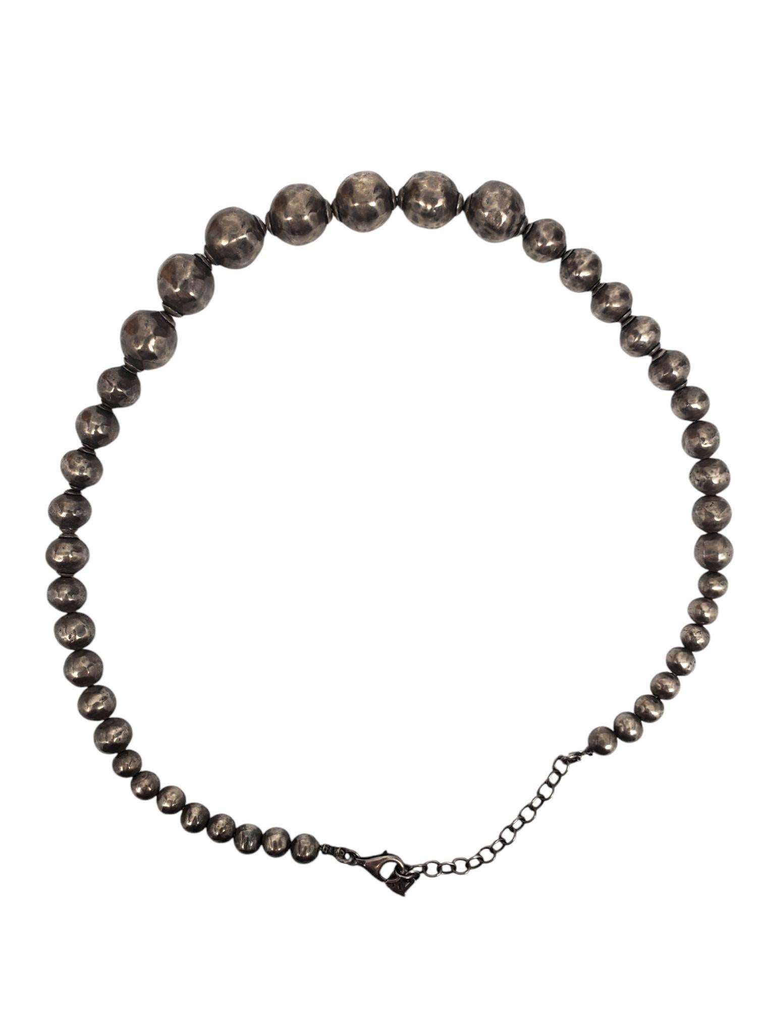 Silpada Sterlingsilber gehämmerte Perlenkette 18
