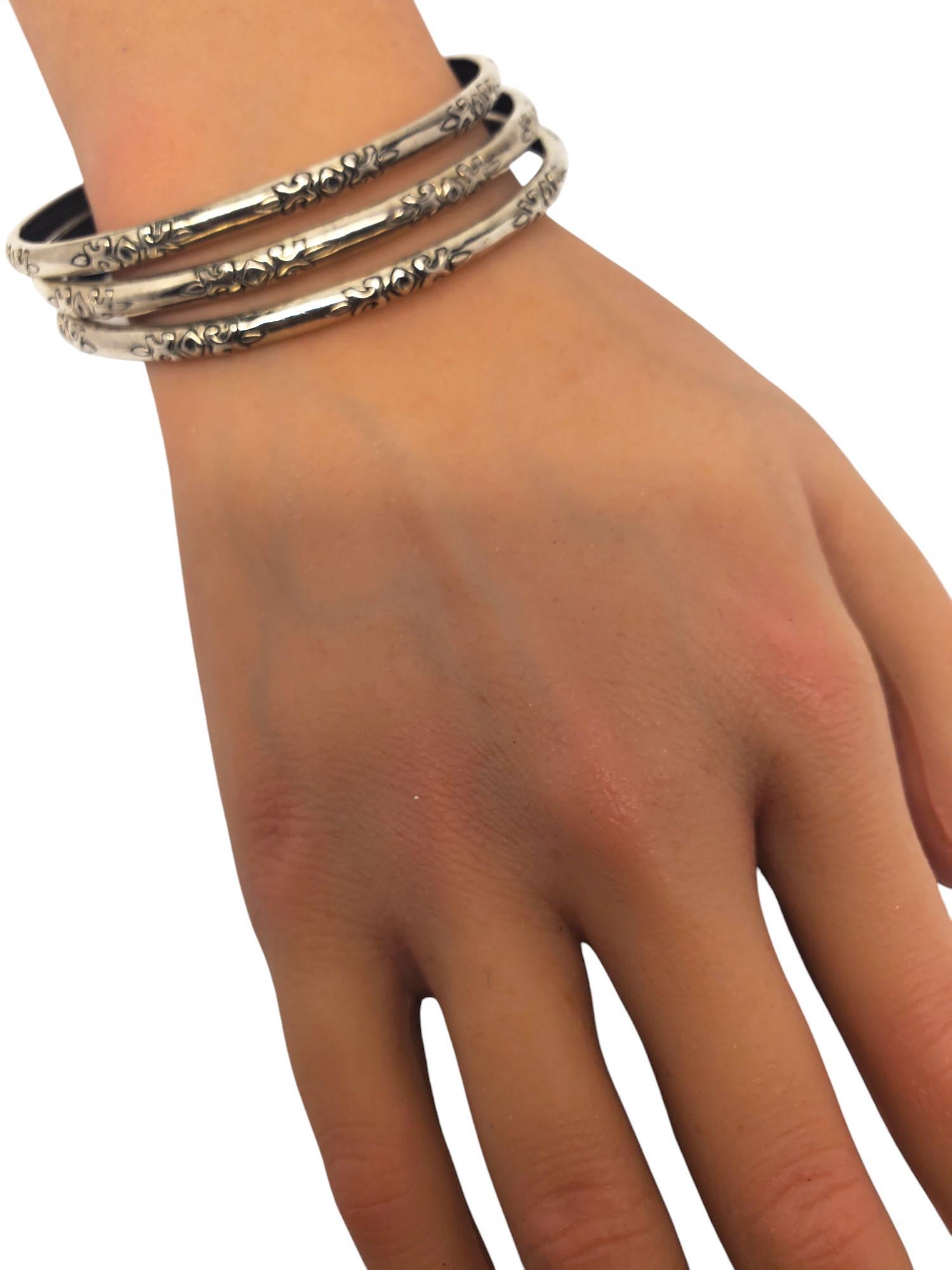 Ensemble de 3 bracelets XO Silpada en argent sterling avec saule n° 19624 en vente 3
