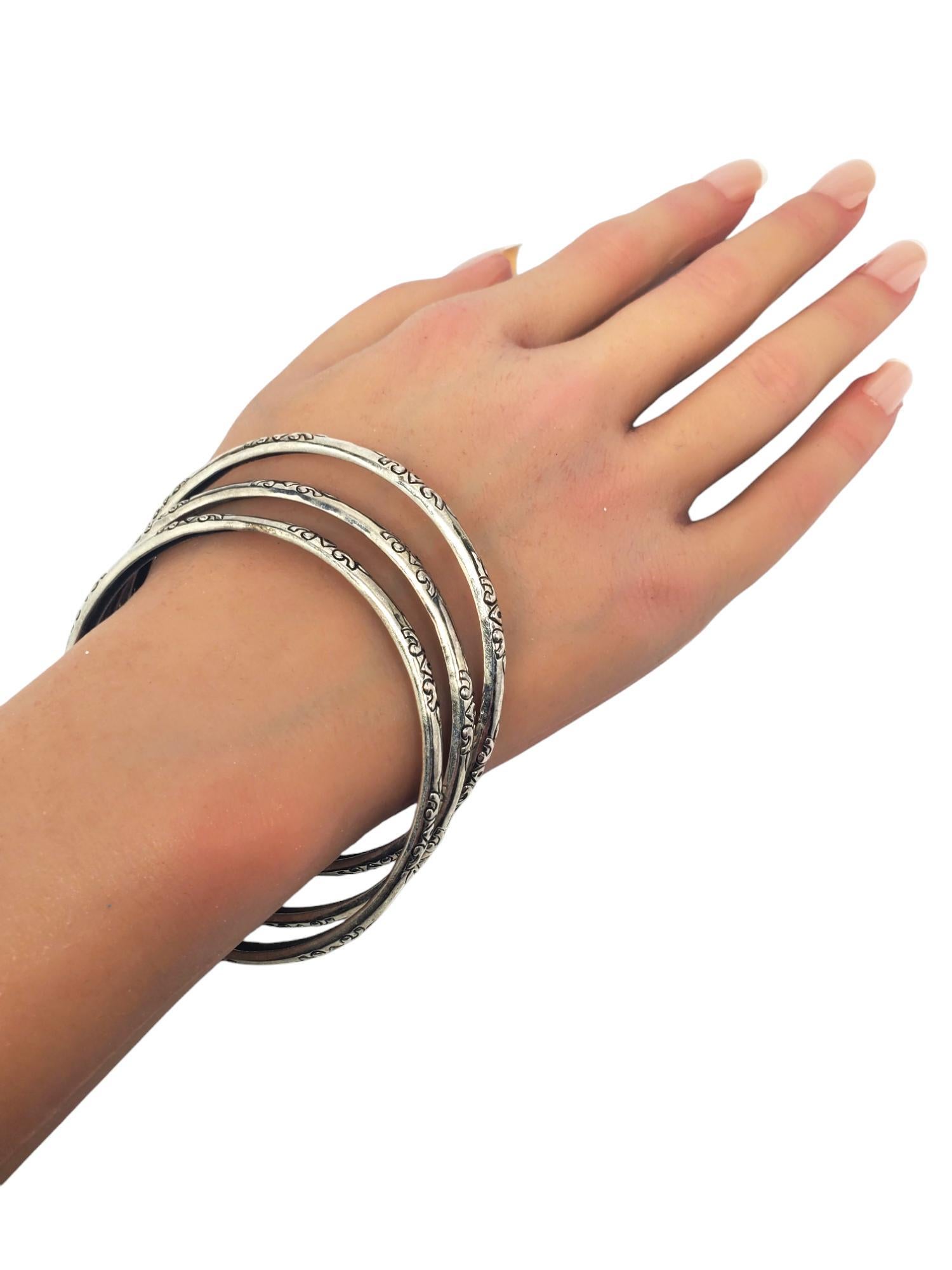 Ensemble de 3 bracelets XO Silpada en argent sterling avec saule n° 19624 en vente 4