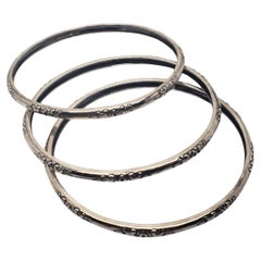 Ensemble de 3 bracelets XO Silpada en argent sterling avec saule n° 19624