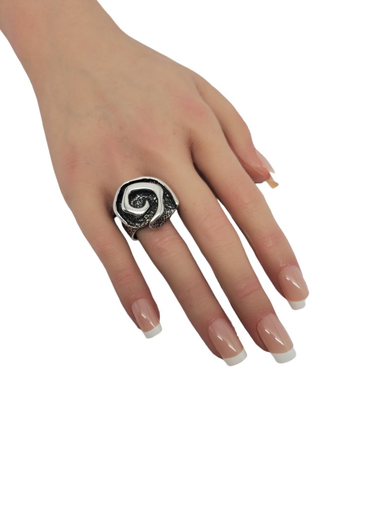 Bague Tourbillonnante (spinner Ring) Argent Sterling Et Laiton Silpada - Taille 8, Référence #R2293