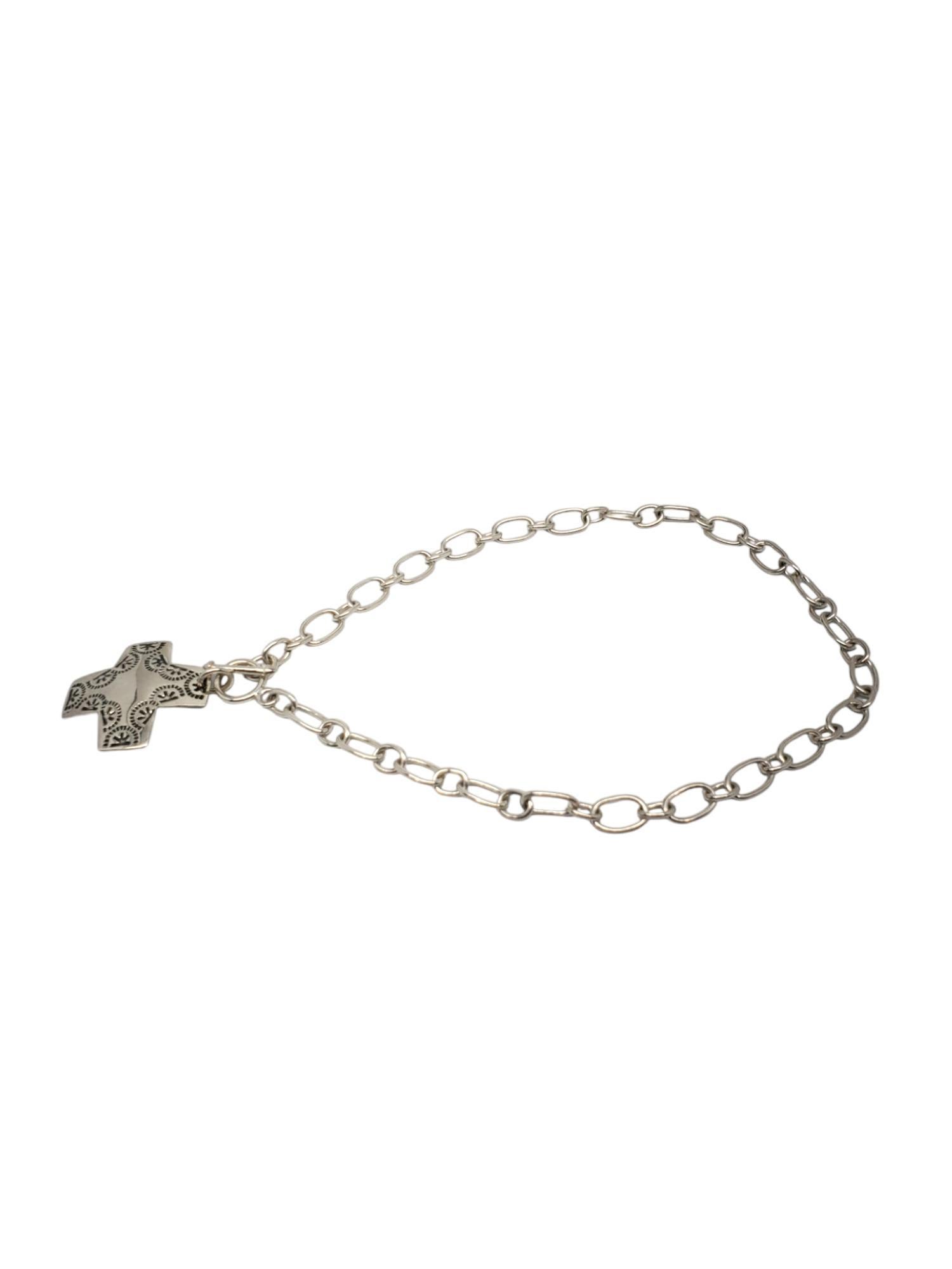 Collana a catena con croce della Virtuosità in argento sterling Silpada #20521 In condizioni buone in vendita a Washington Depot, CT