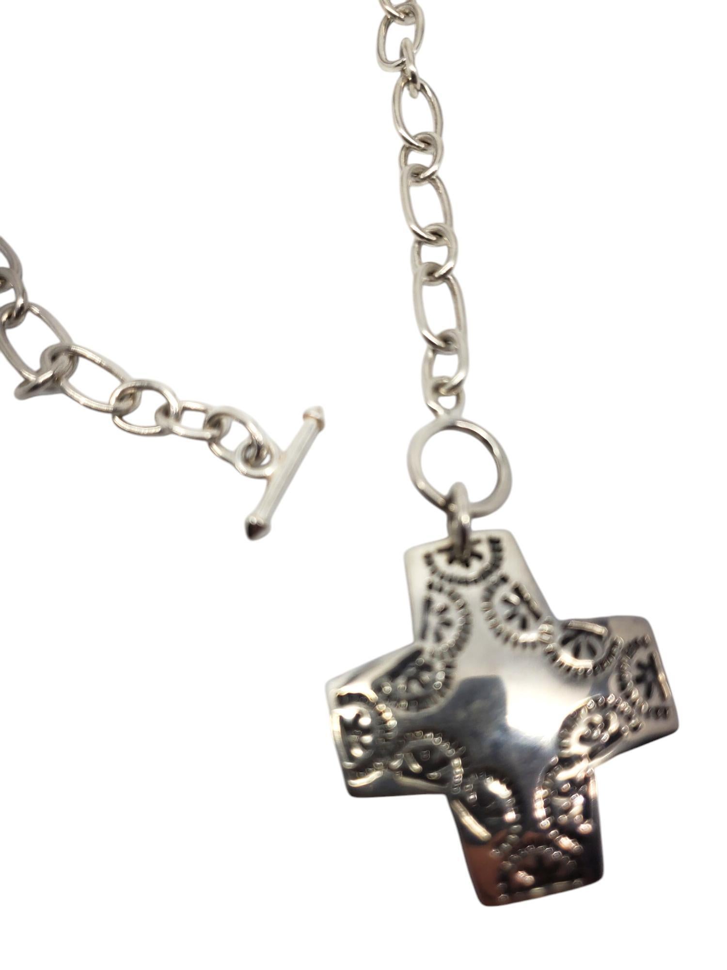 Collana a catena con croce della Virtuosità in argento sterling Silpada #20521 in vendita 2