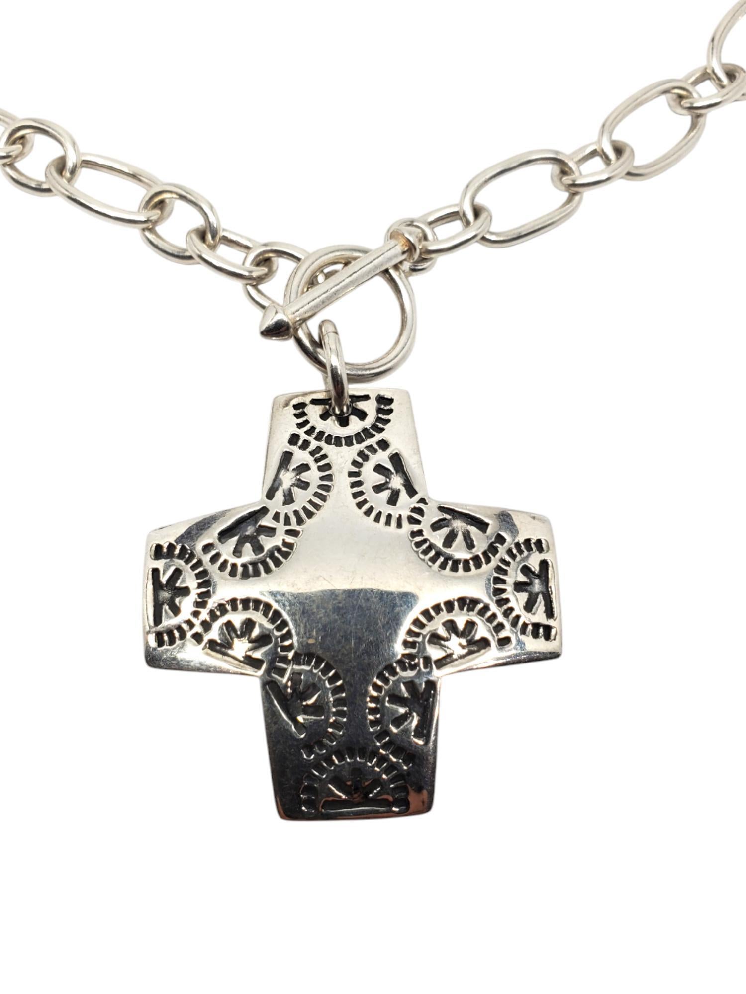 Collana a catena con croce della Virtuosità in argento sterling Silpada #20521 in vendita 4
