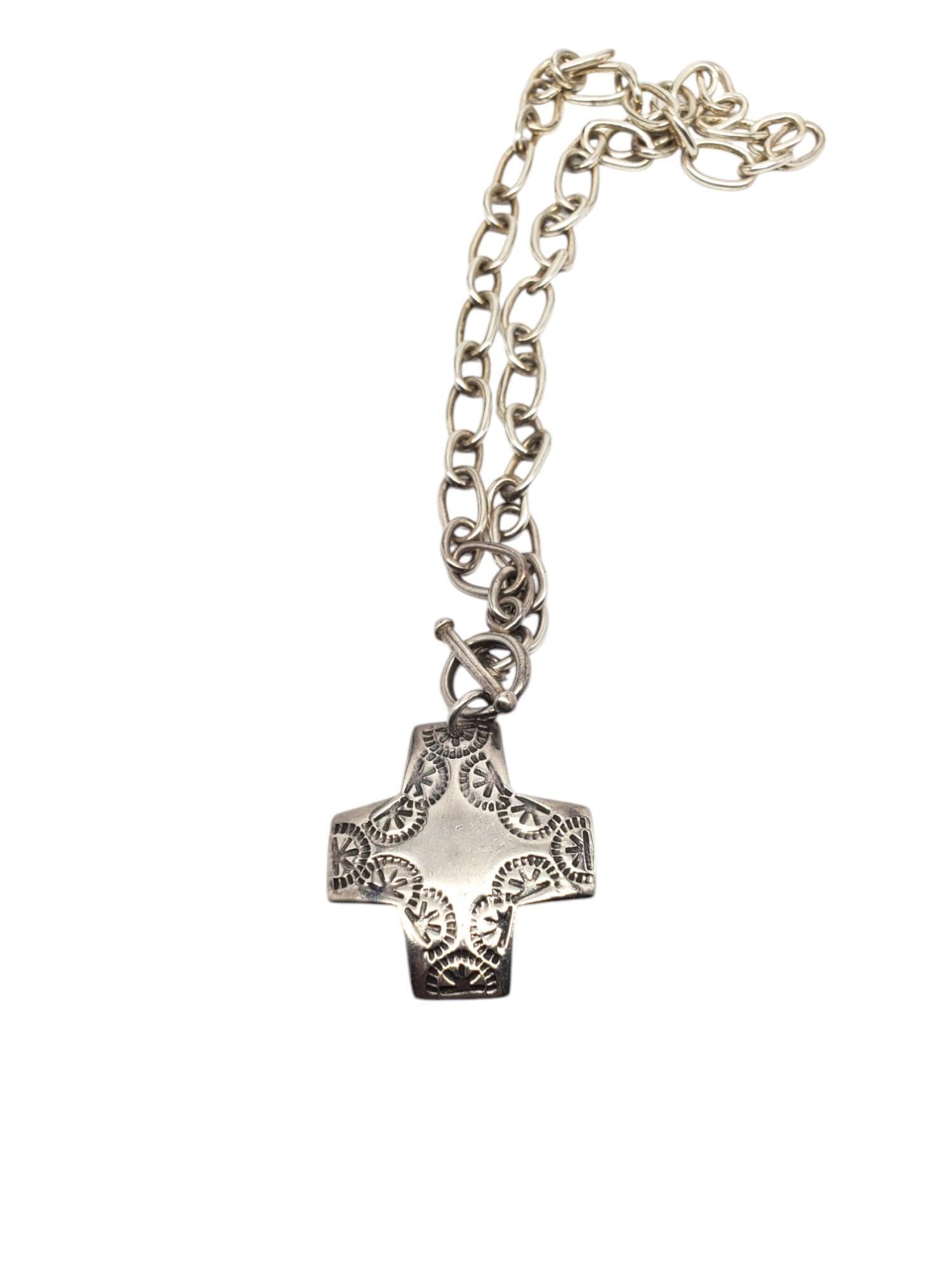 da uomo o donna Collana con ciondolo a forma di croce della virtuosità in argento sterling Silpada # 20798 in vendita