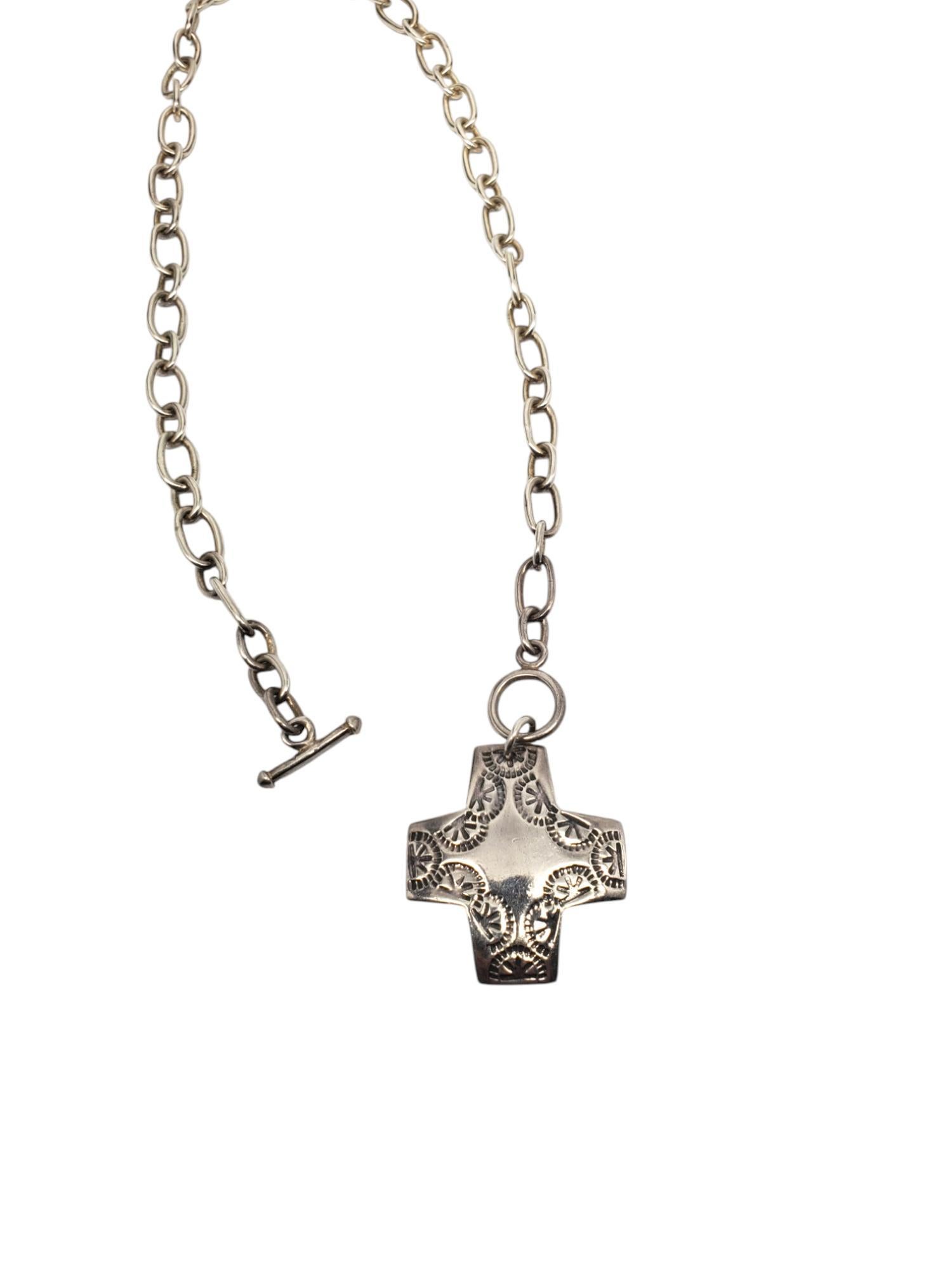 Collana con ciondolo a forma di croce della virtuosità in argento sterling Silpada # 20798 in vendita 1