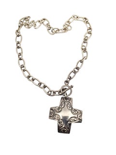 Silpada Sterling Silver Virtuosity Cross Pendant Toggle Necklace # 20798