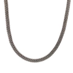 Silpada Woven Wheat Round Foxtail Chain Necklace 16 3/4" - Sterling Silver 925