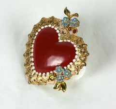 Silson Art Deco Enamel Heart