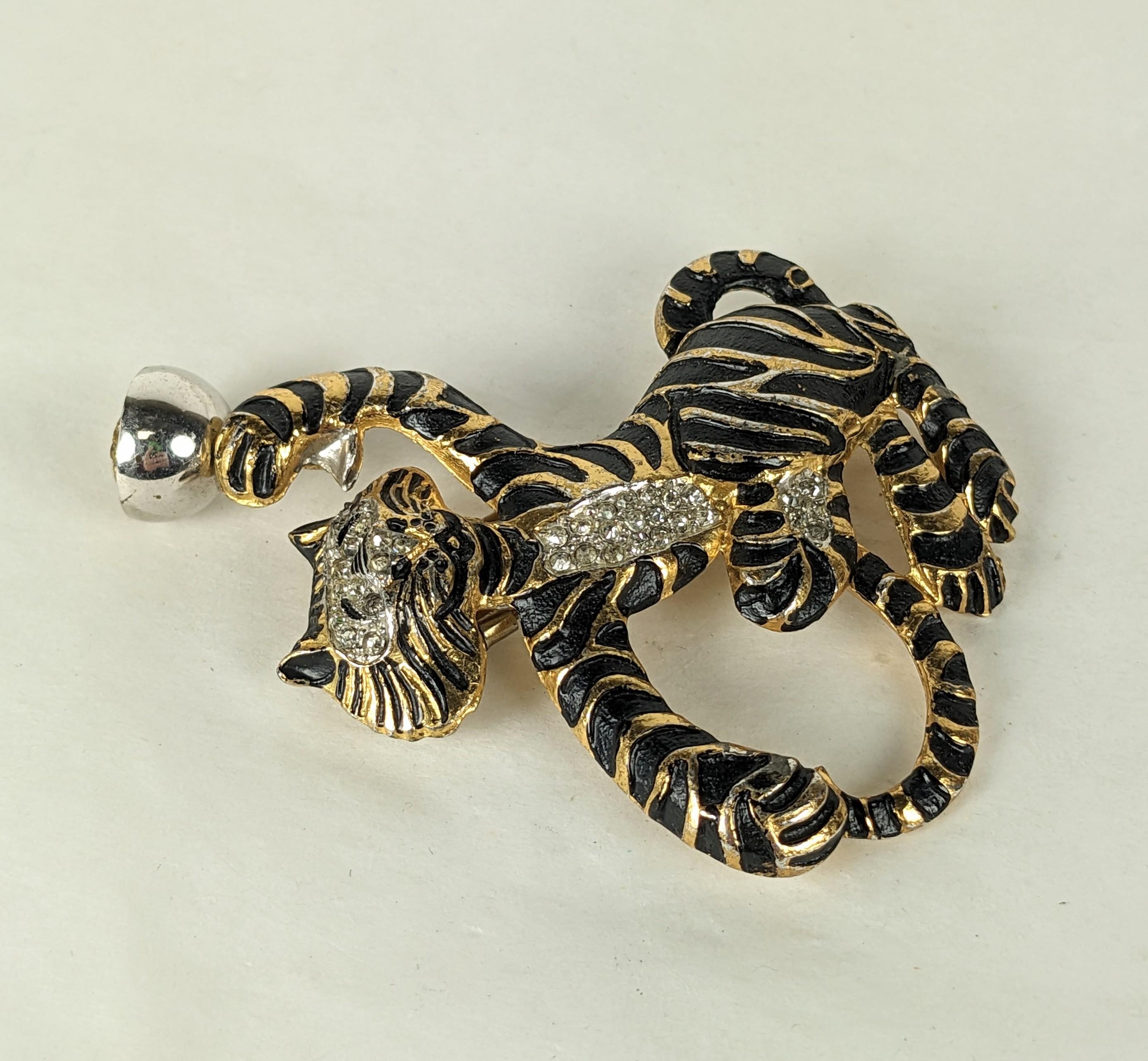 Silson Festive Tiger Perfumer Clip  In Good Condition For Sale In New York, NY