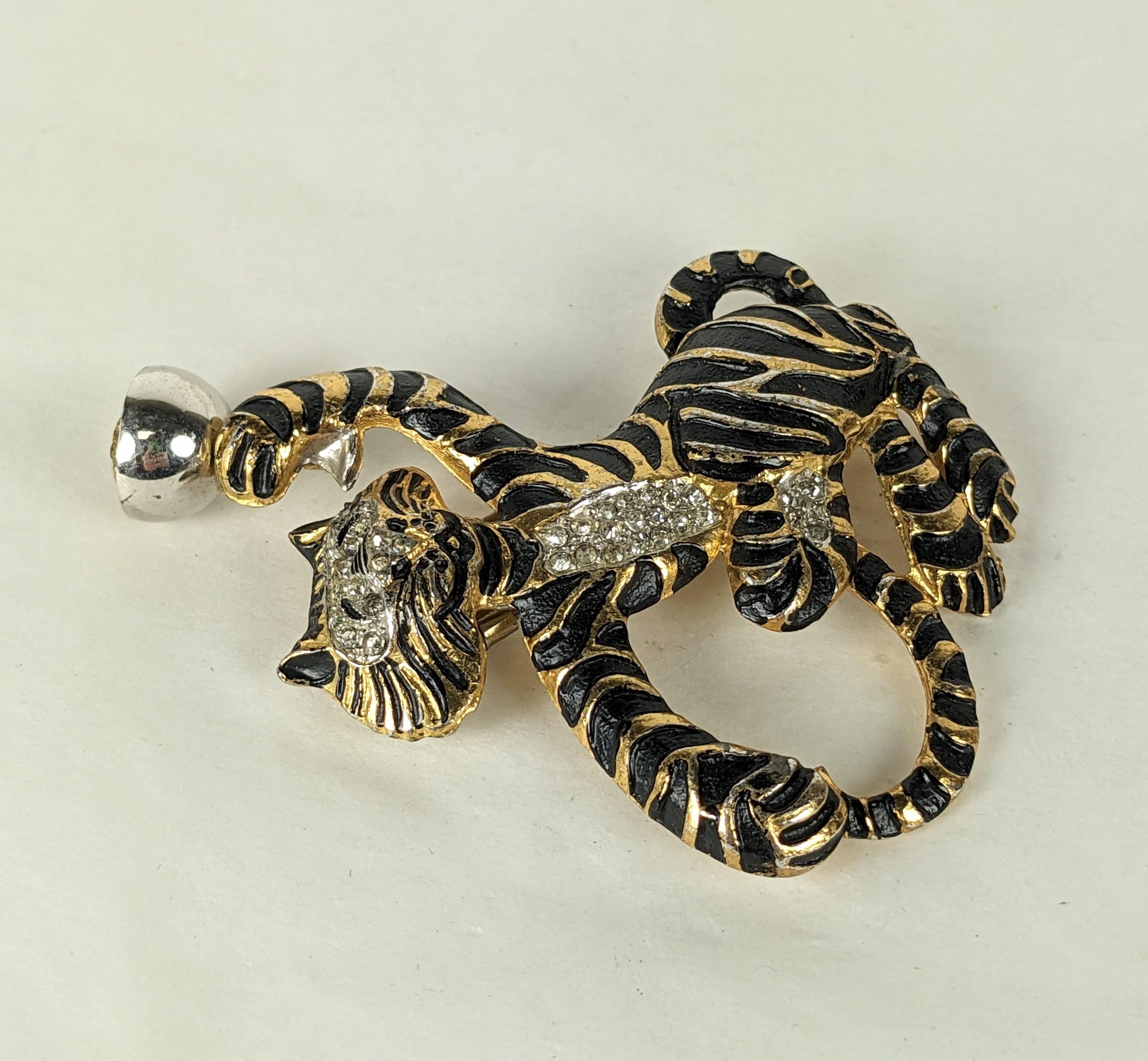 Silson Festive Tiger Perfumer Clip In Good Condition For Sale In New York, NY