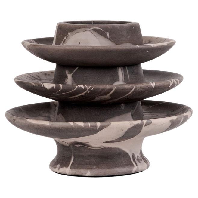 Asian Drape Earthenware Vase For Sale at 1stDibs