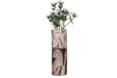 Silt Textured Earthenware Tall Vase, Gilles Caffier