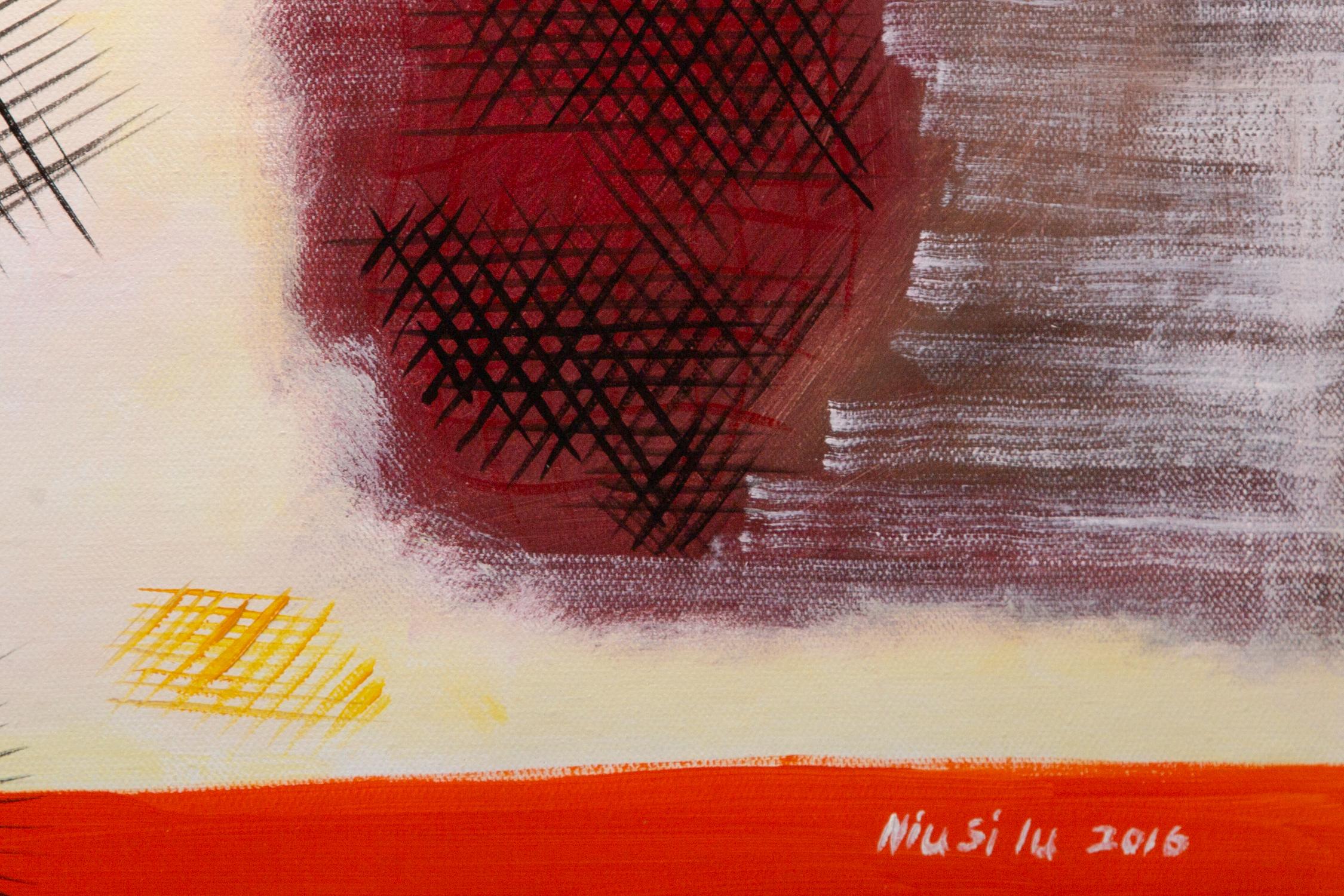 Linea di modello - Abstract Painting Grigio di Silu Niu