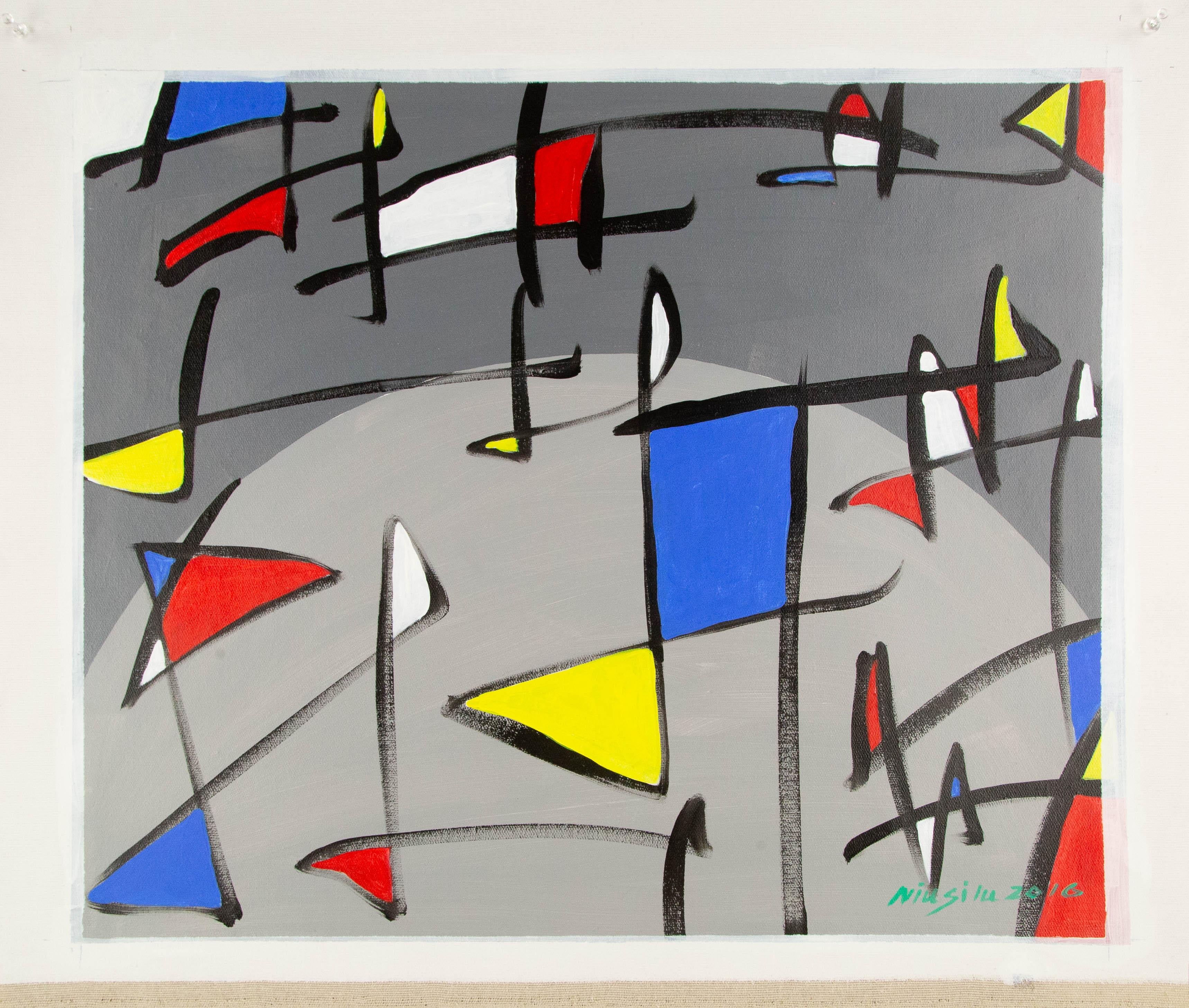 Silu Niu Contemporary Original Acrylic On Canvas 