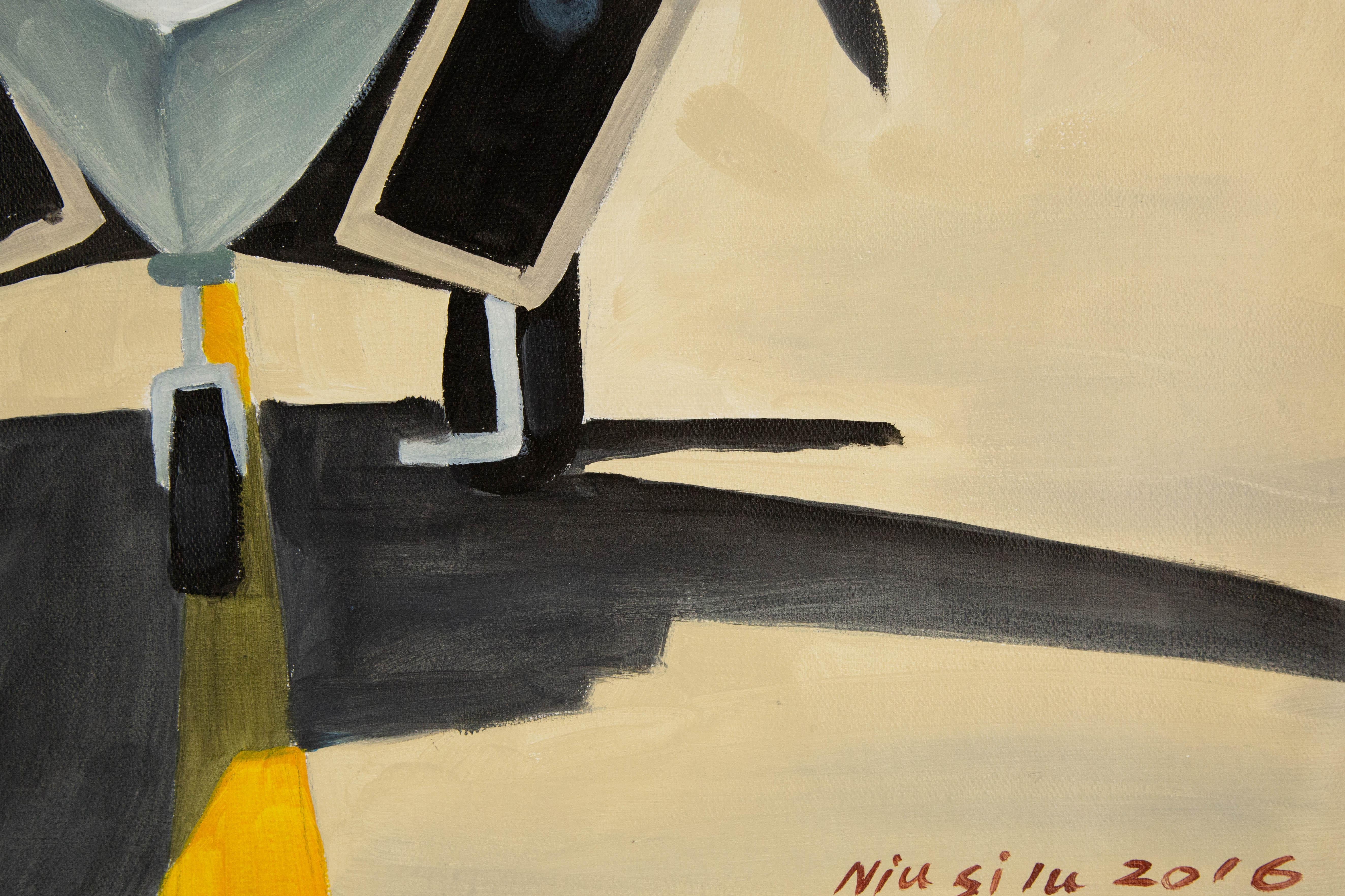 Silu Niu Contemporary Original Acrylic On Canvas 