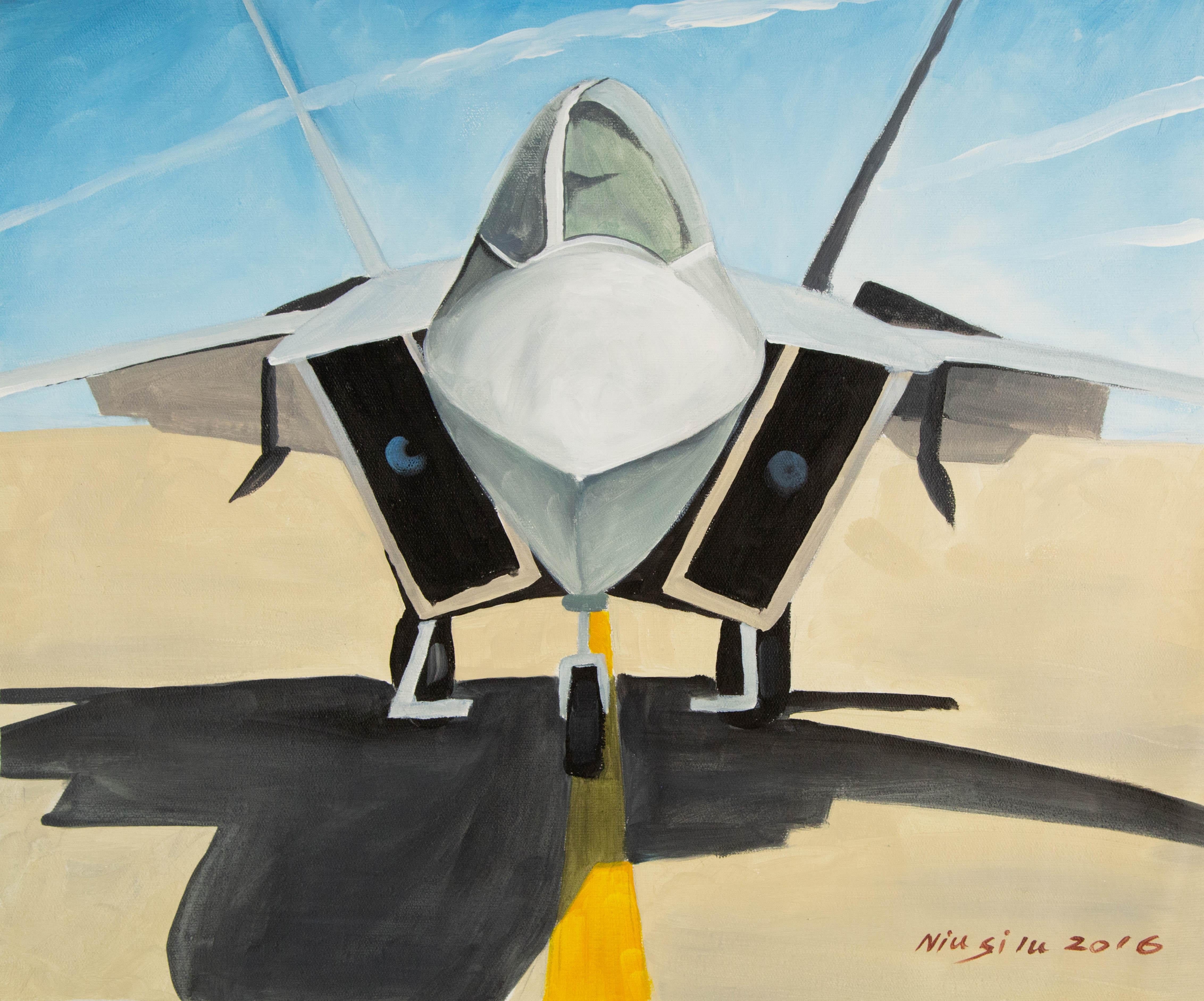  Title: The Fighter
 Medium: Oil on canvas
 Size: 19 x 23 inches
 Frame: Framing options available!
 Condition: The painting appears to be in excellent condition.
 Note: This painting is unstretched
 Year: 2016
 Artist: Silu Niu
 Signature: Signed
