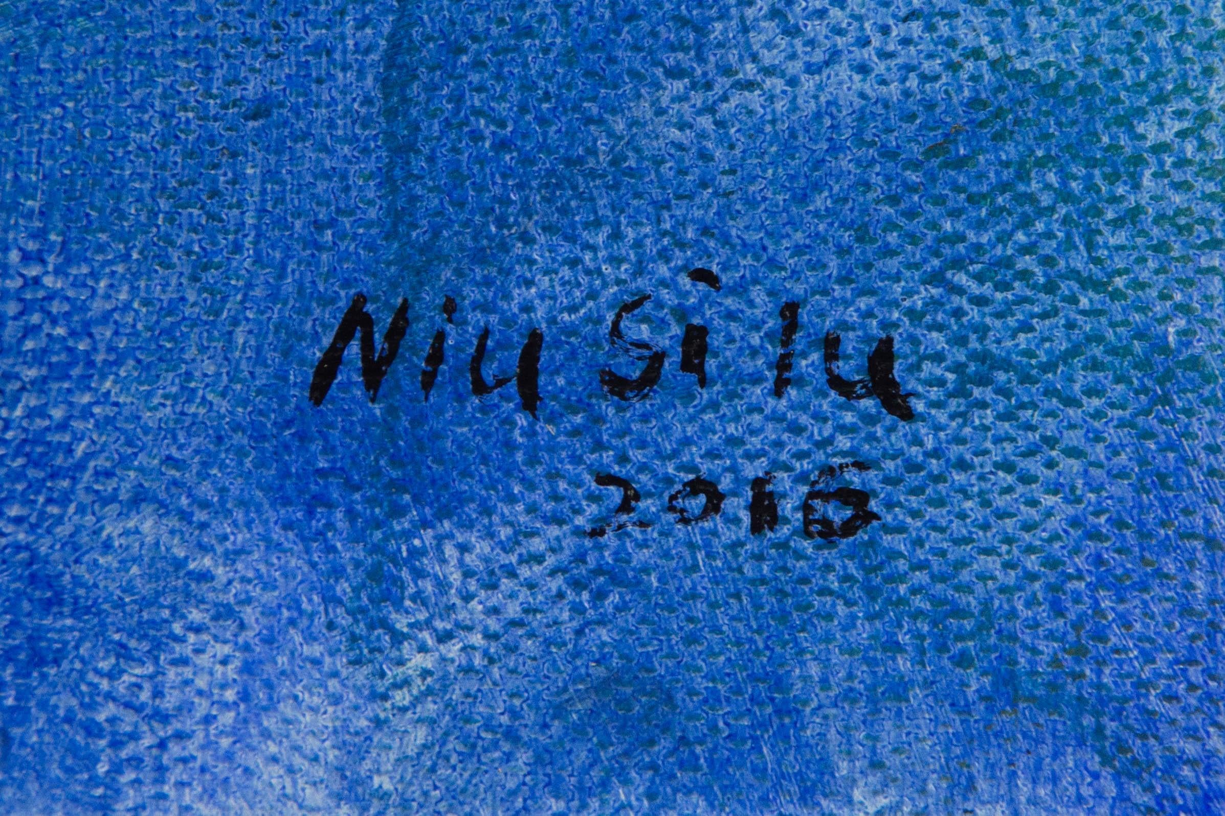 Silu Niu Floral Original Acrylic On Canvas 