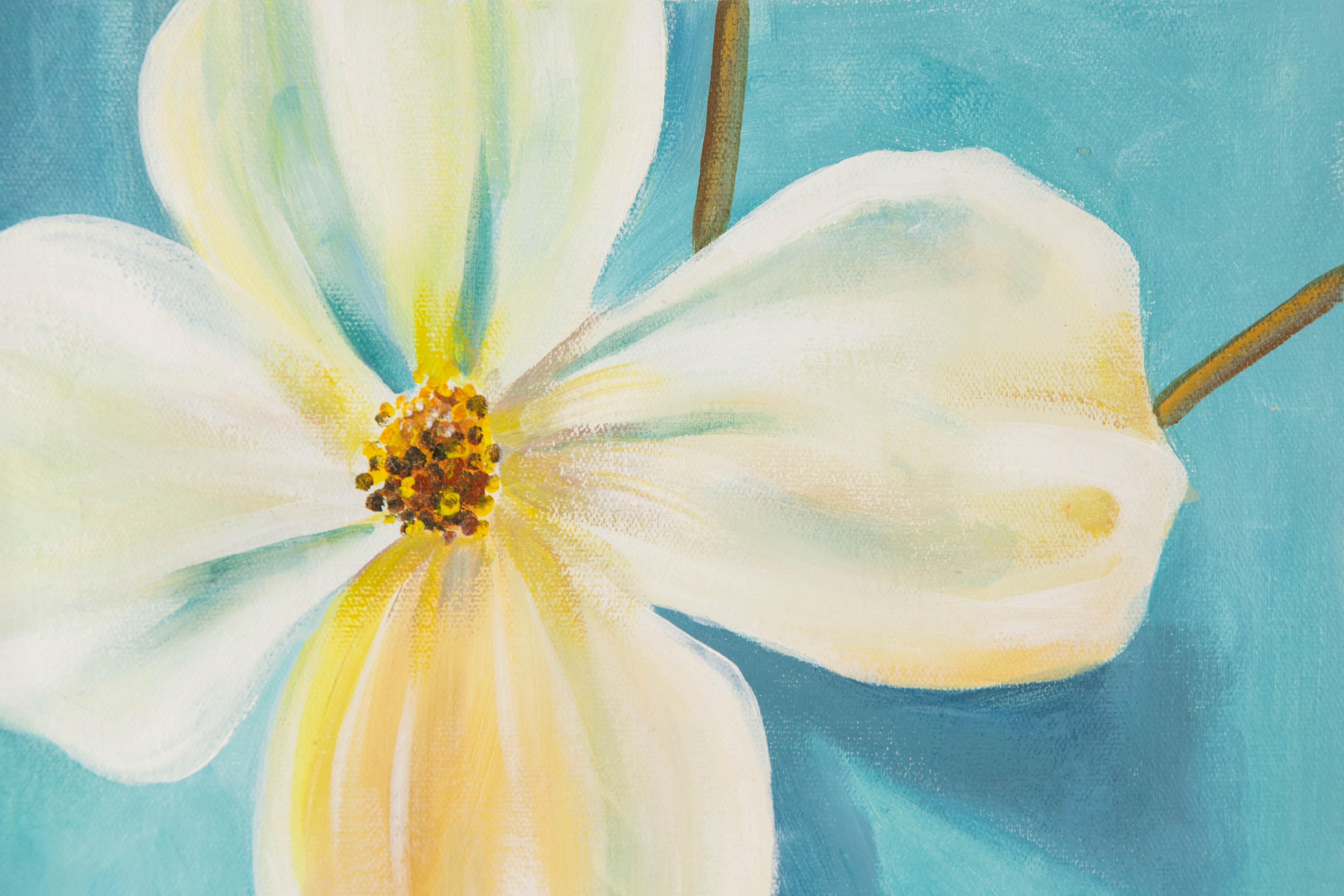 Silu Niu Floral Óleo original sobre lienzo 