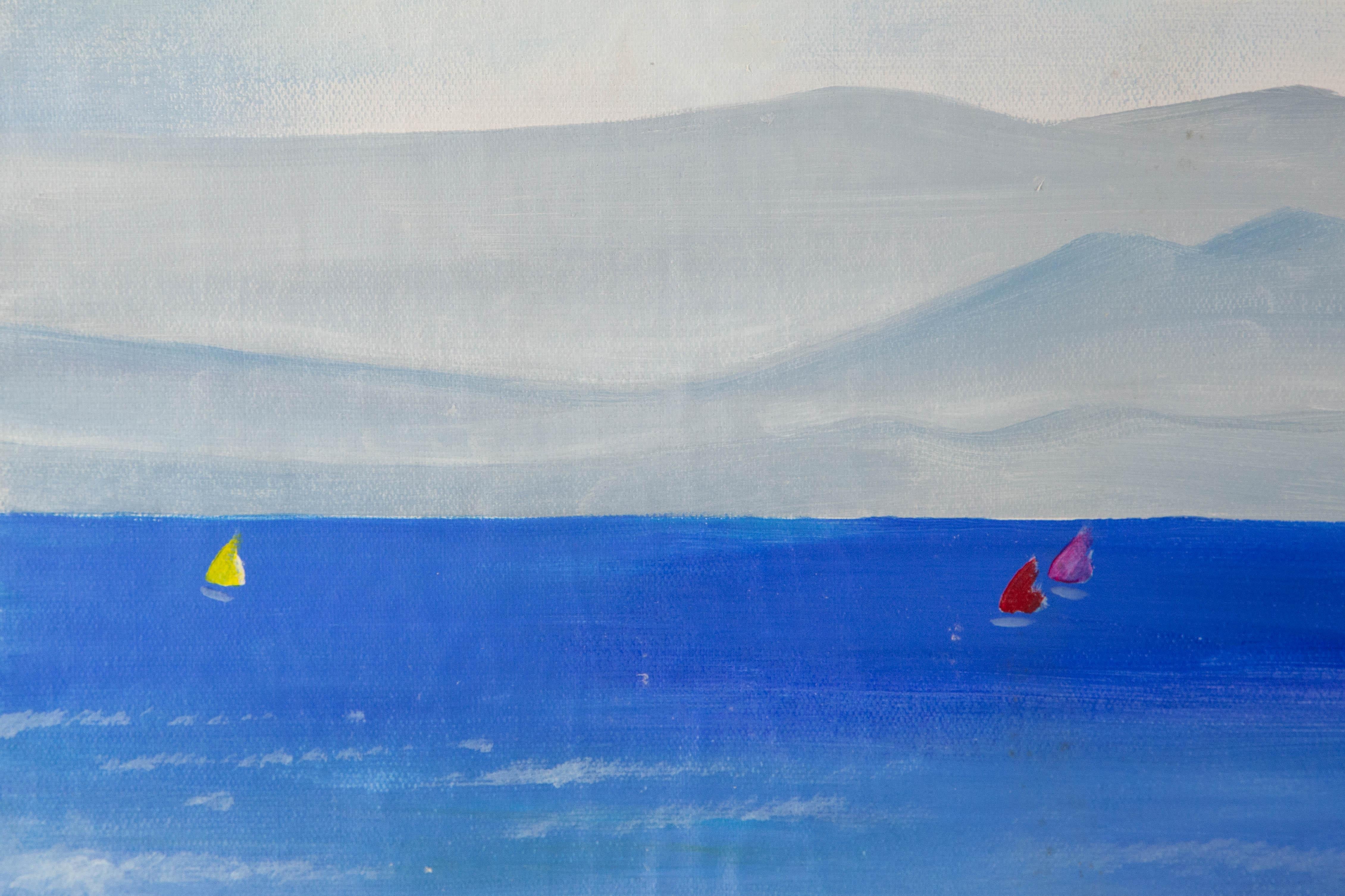 Silu Niu Landscape Original Acrylic On Canvas 