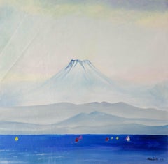 Silu Niu Paesaggio Acrilico Originale Su Tela "Monte Fuji"
