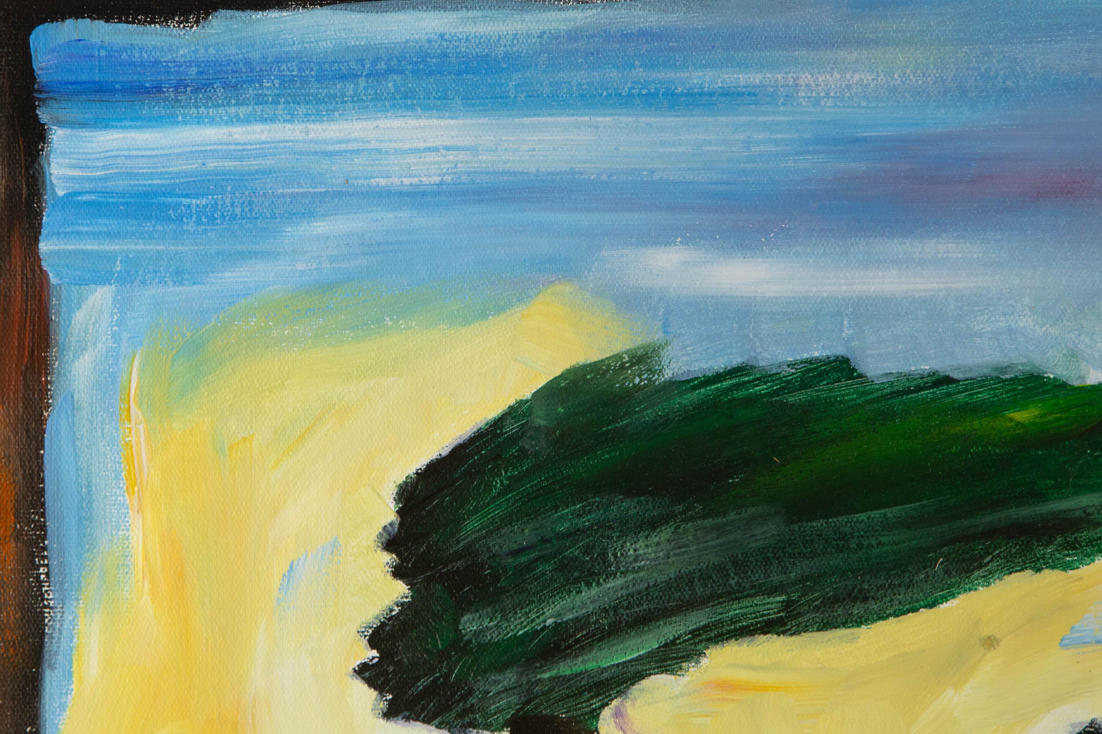 Silu Niu Landscape Original Acrylic On Canvas 