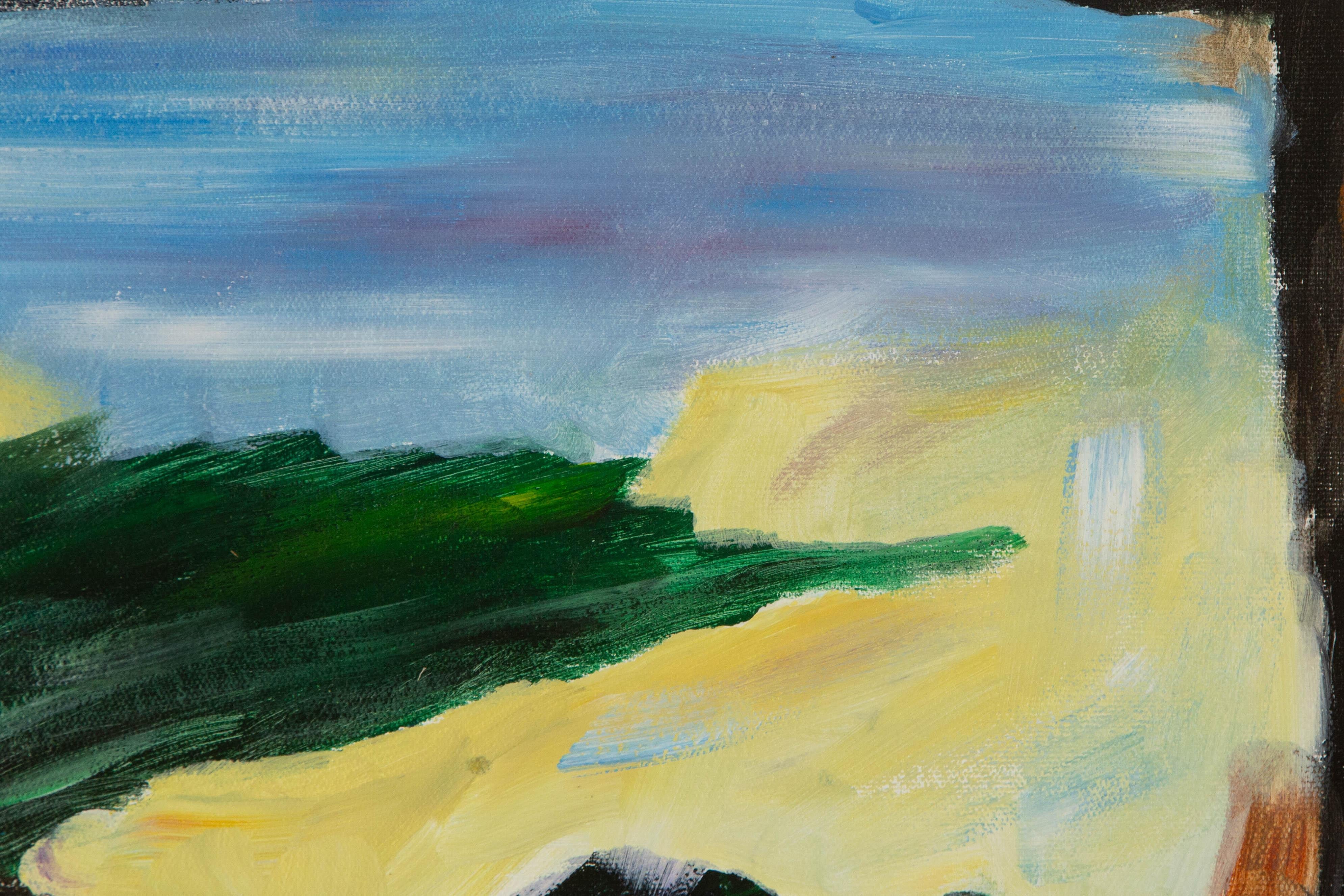 Silu Niu Landscape Original Acrylic On Canvas 