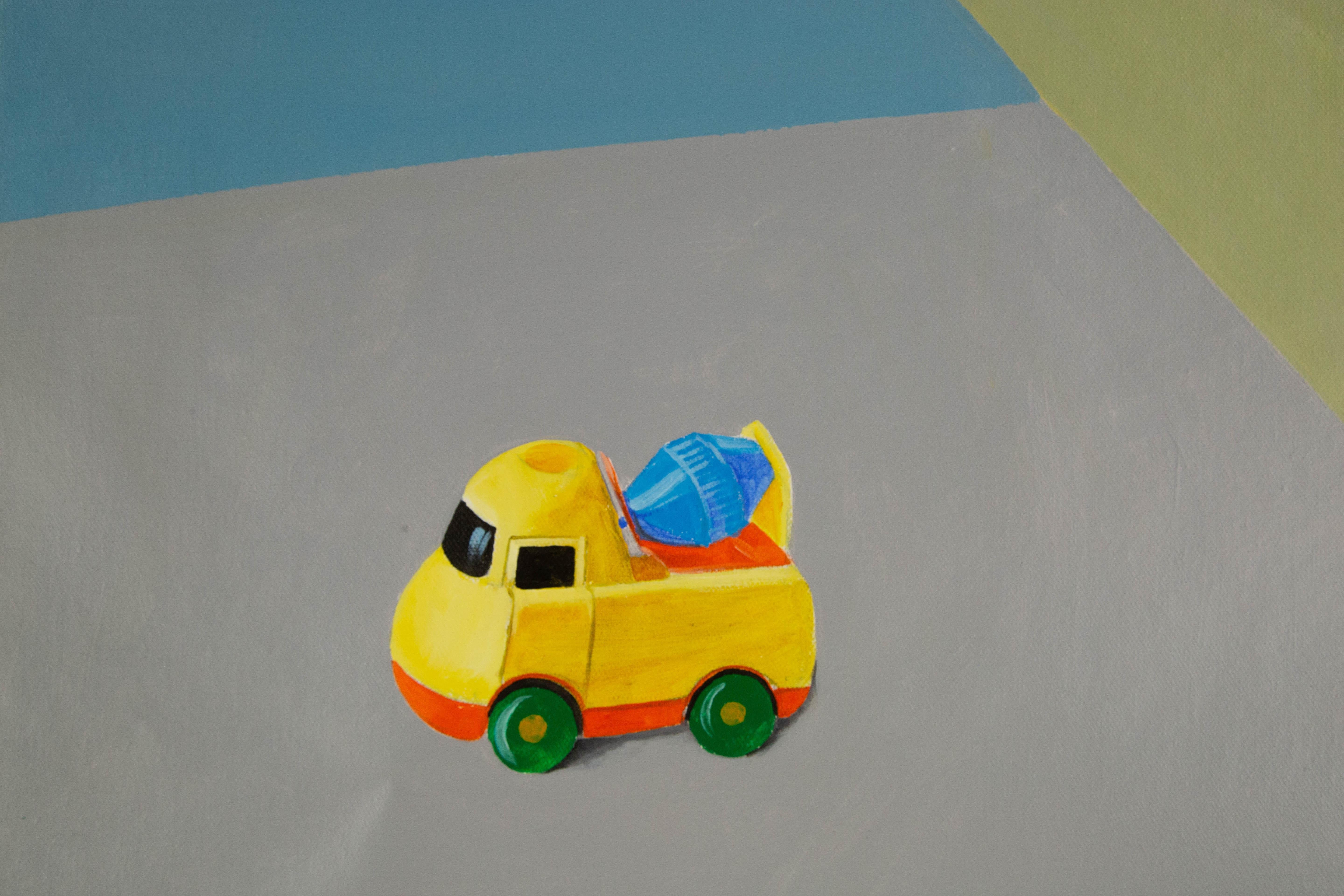 Silu Niu Landschaft, Original-Ölgemälde „Little Car“, Silu Niu im Angebot 1