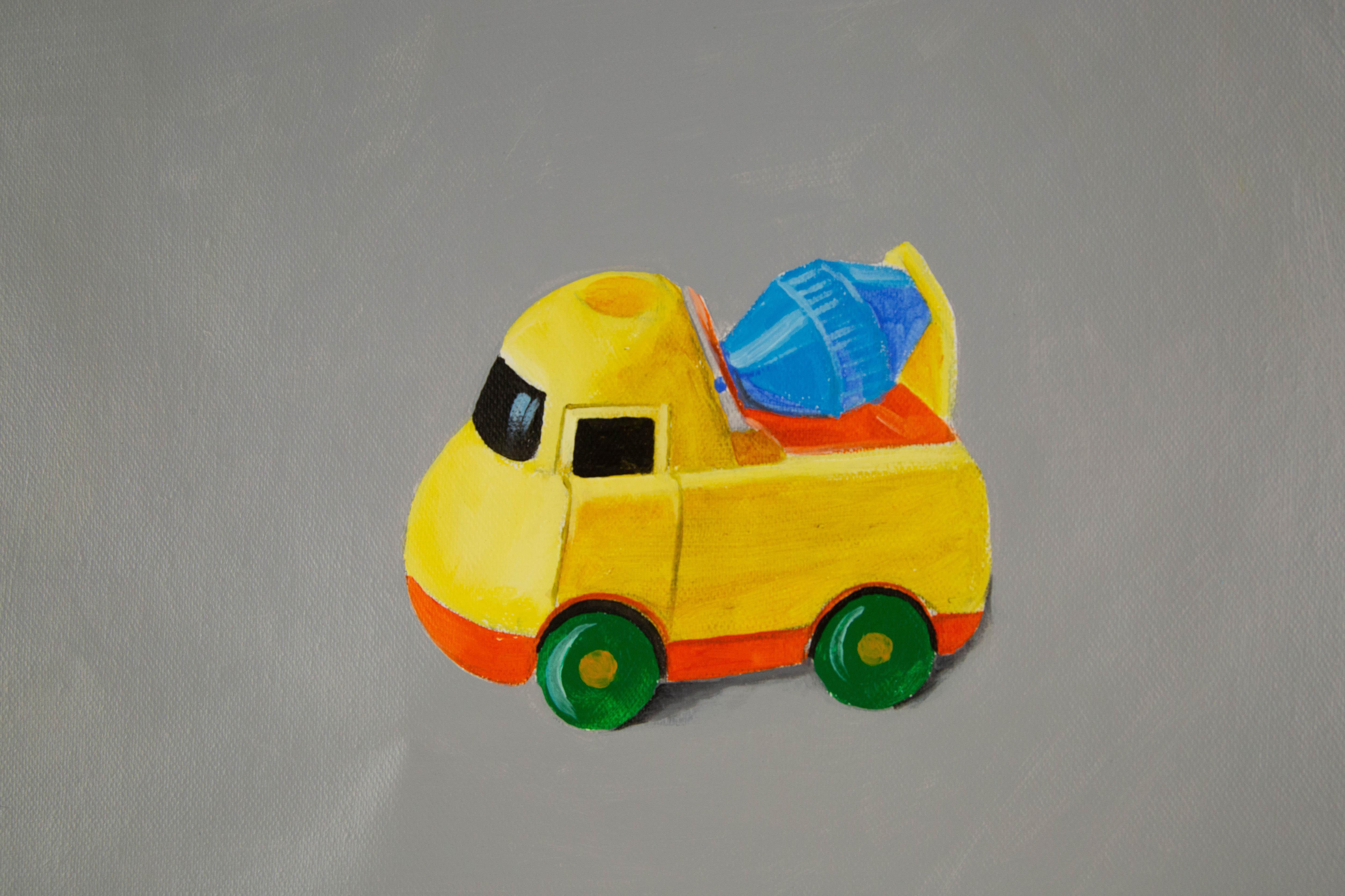 Silu Niu Landschaft, Original-Ölgemälde „Little Car“, Silu Niu im Angebot 3
