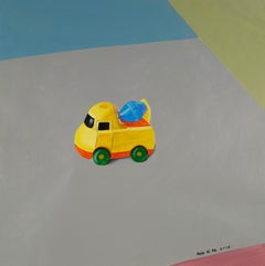 Silu Niu Landscape Original Oil Painting "Little Car"