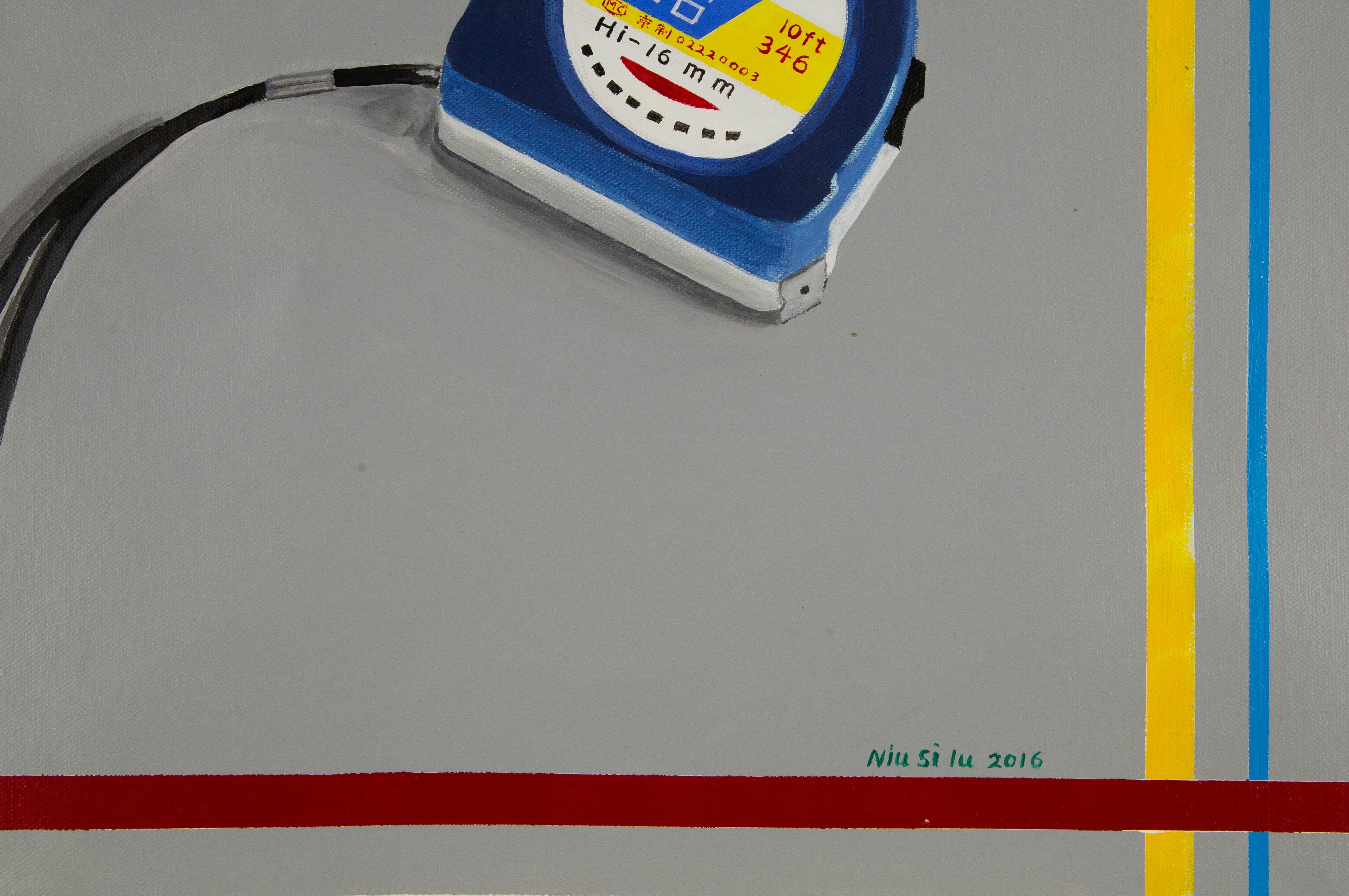 Silu Niu Stillleben Original Ölgemälde auf Leinwand „Tool“ im Angebot 2