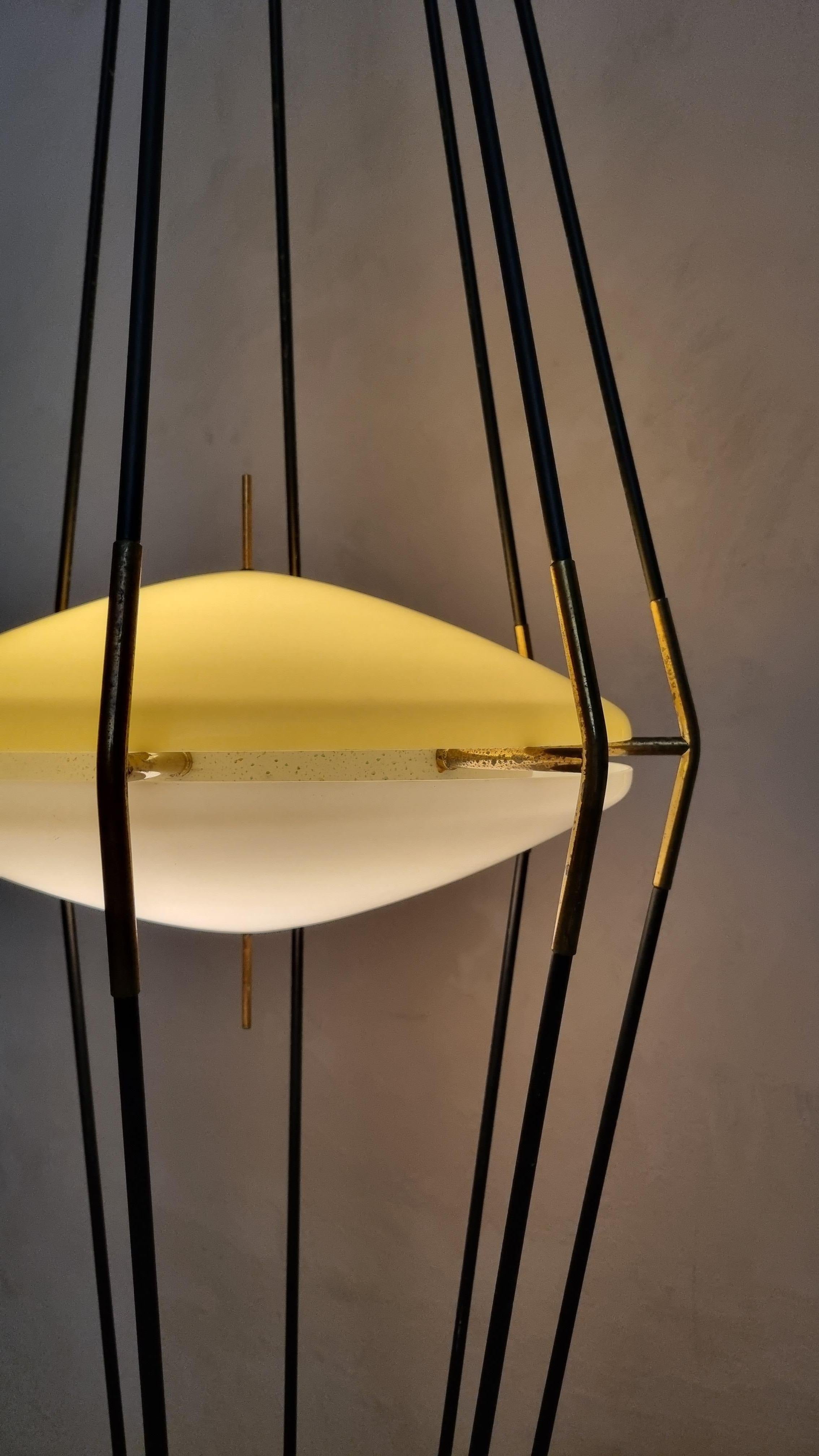 Mid-Century moderno Siluro mod. 12628 floor lamp designed by Angelo Lelii for Arredoluce 1957 in vendita
