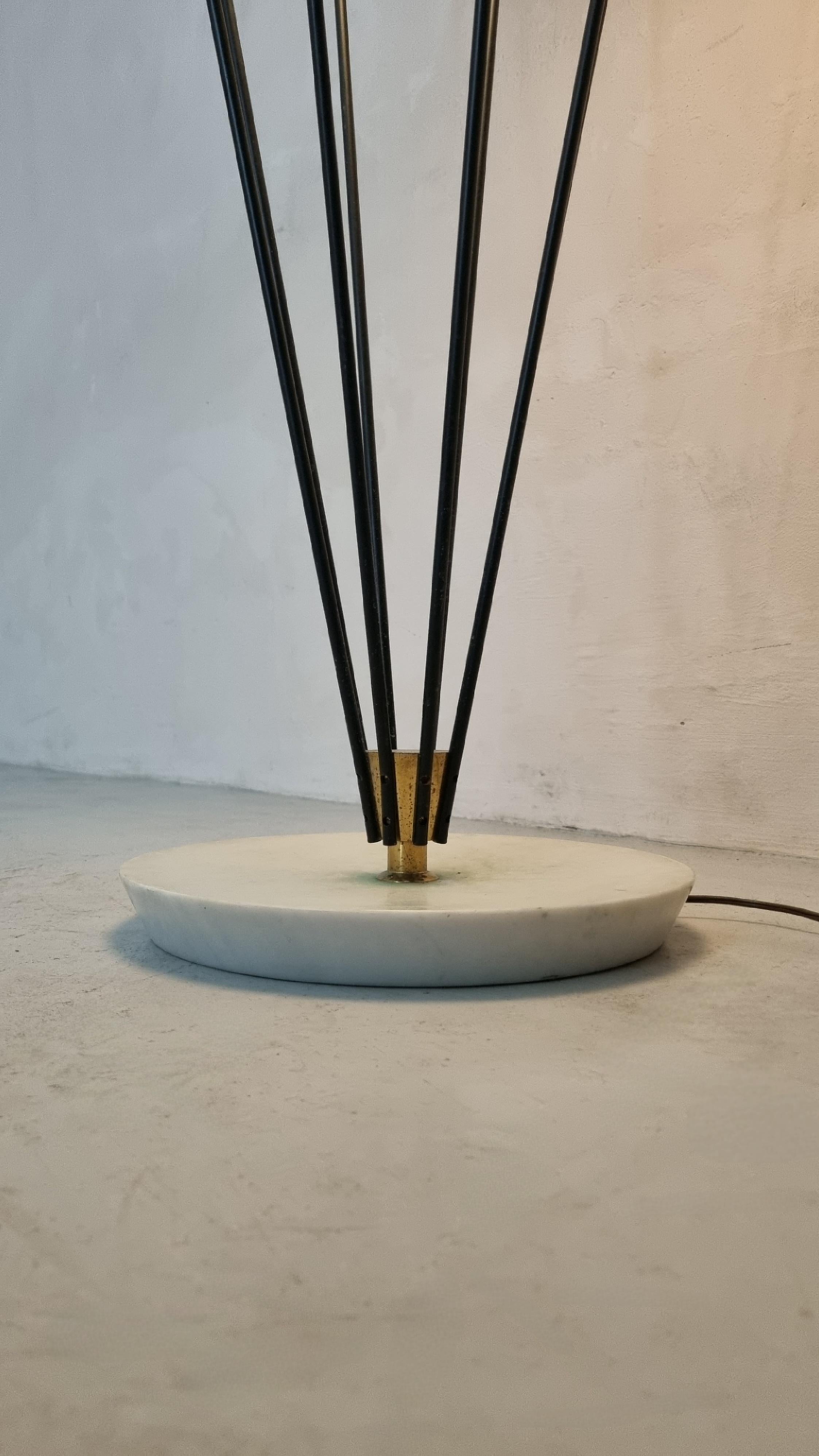 Ottone Siluro mod. 12628 floor lamp designed by Angelo Lelii for Arredoluce 1957 in vendita