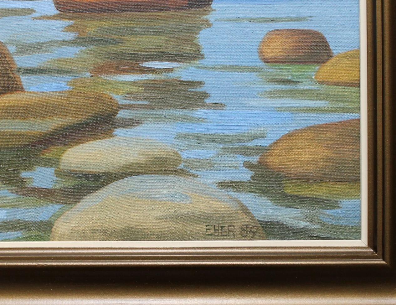 Stones, Öl, Leinwand, mit Rahmen 66x56cm (Realismus), Painting, von Silva Eher