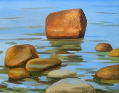 Stones, Öl, Leinwand, mit Rahmen 66x56cm