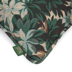 SILVA Medium Piped Jacquard Cushion - Cerulean