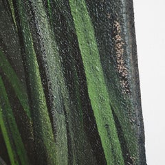 Large Vertical Green Abstract Painting Acrylic and Oil on Canvas Forest Inspired