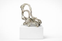 Biomorphic Contemporary Sculpture in Hemp Fiber, Abstract, Signed