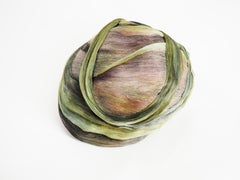 Contemporary Organic Wall Sculpture in Natural Hemp Fiber, Signed