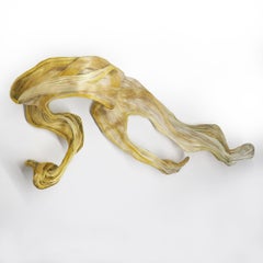 Grande sculpture murale abstraite en matériaux organiques