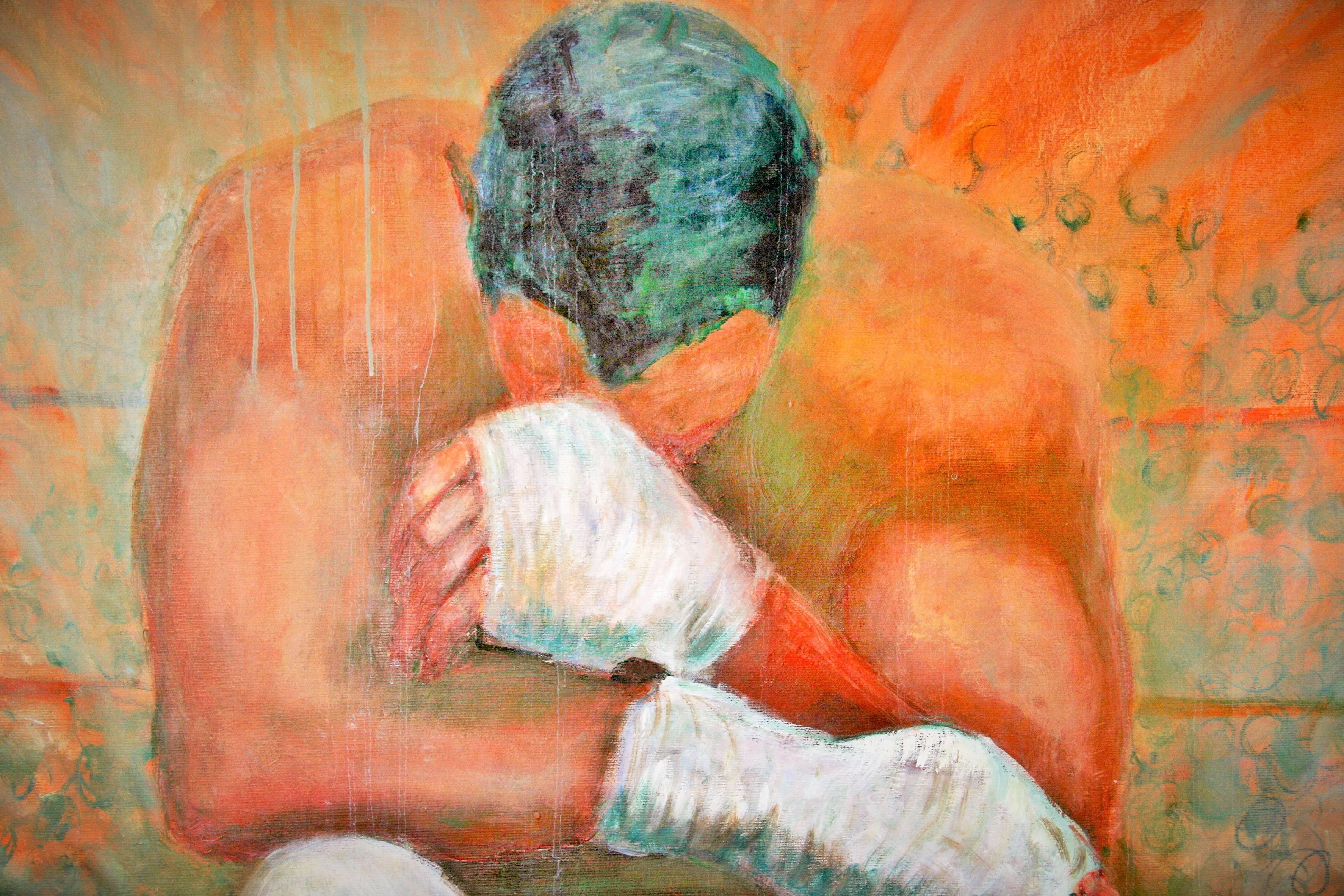 Boxer Before The Fight - Painting by Silvana Liotti
