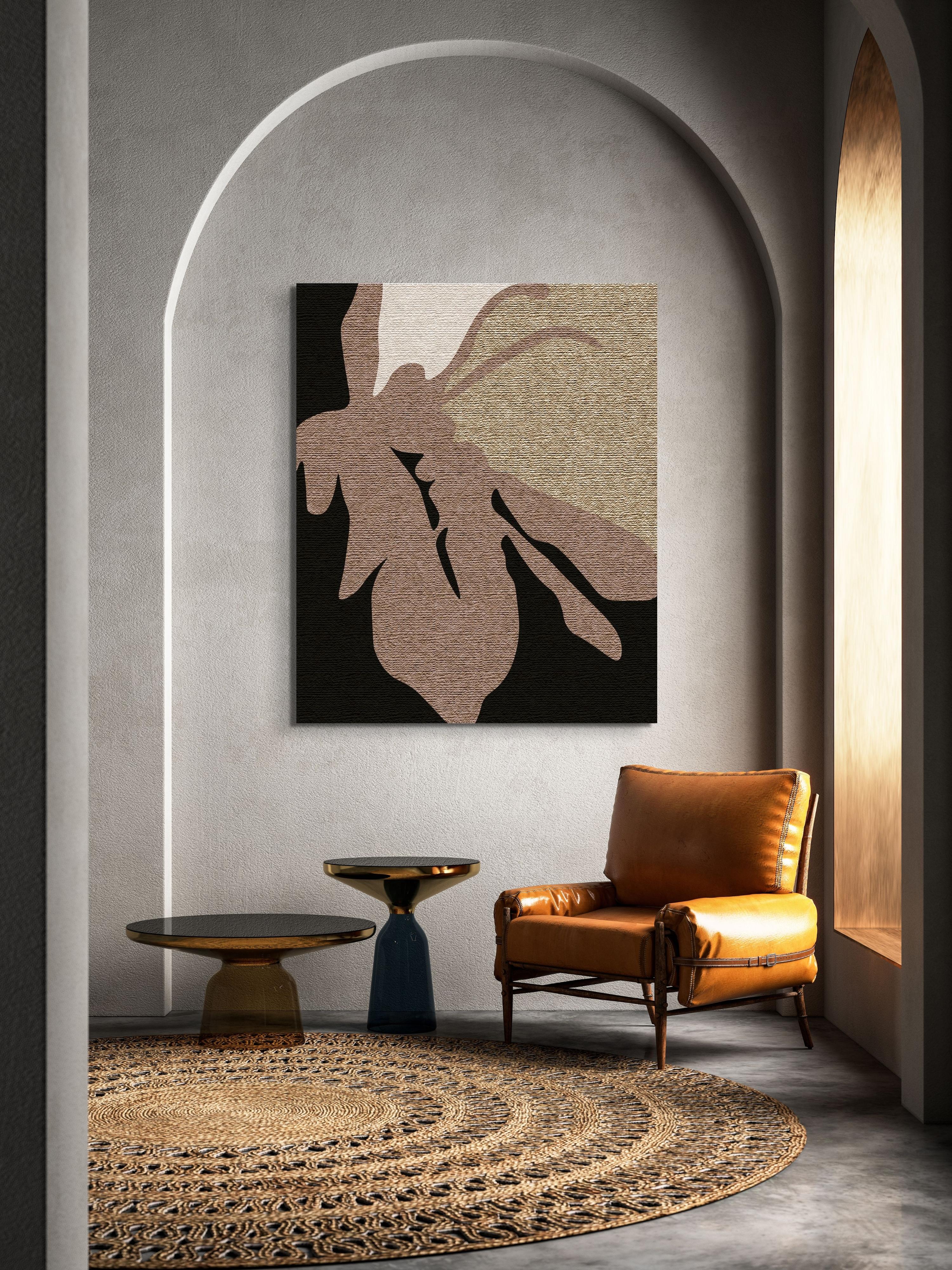 Sans titre - Marron Abstract Painting par Silvana Pestana