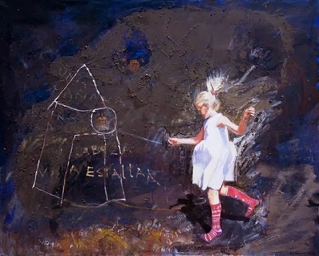 Figurative Painting di Silvana ROBERT - Da una casa all'altra