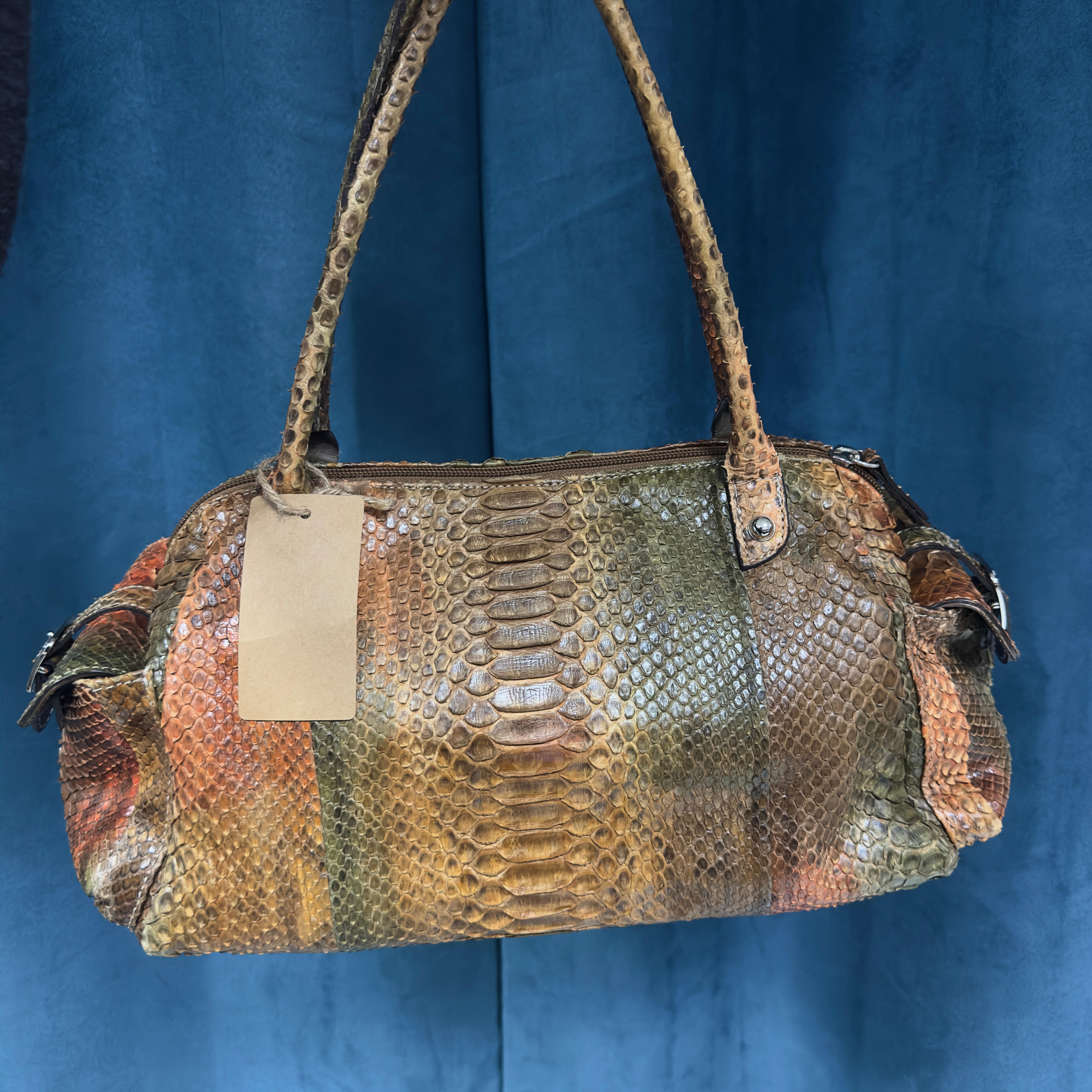 Silvano Biagini Multicolored Python Bag, Italy - image 13