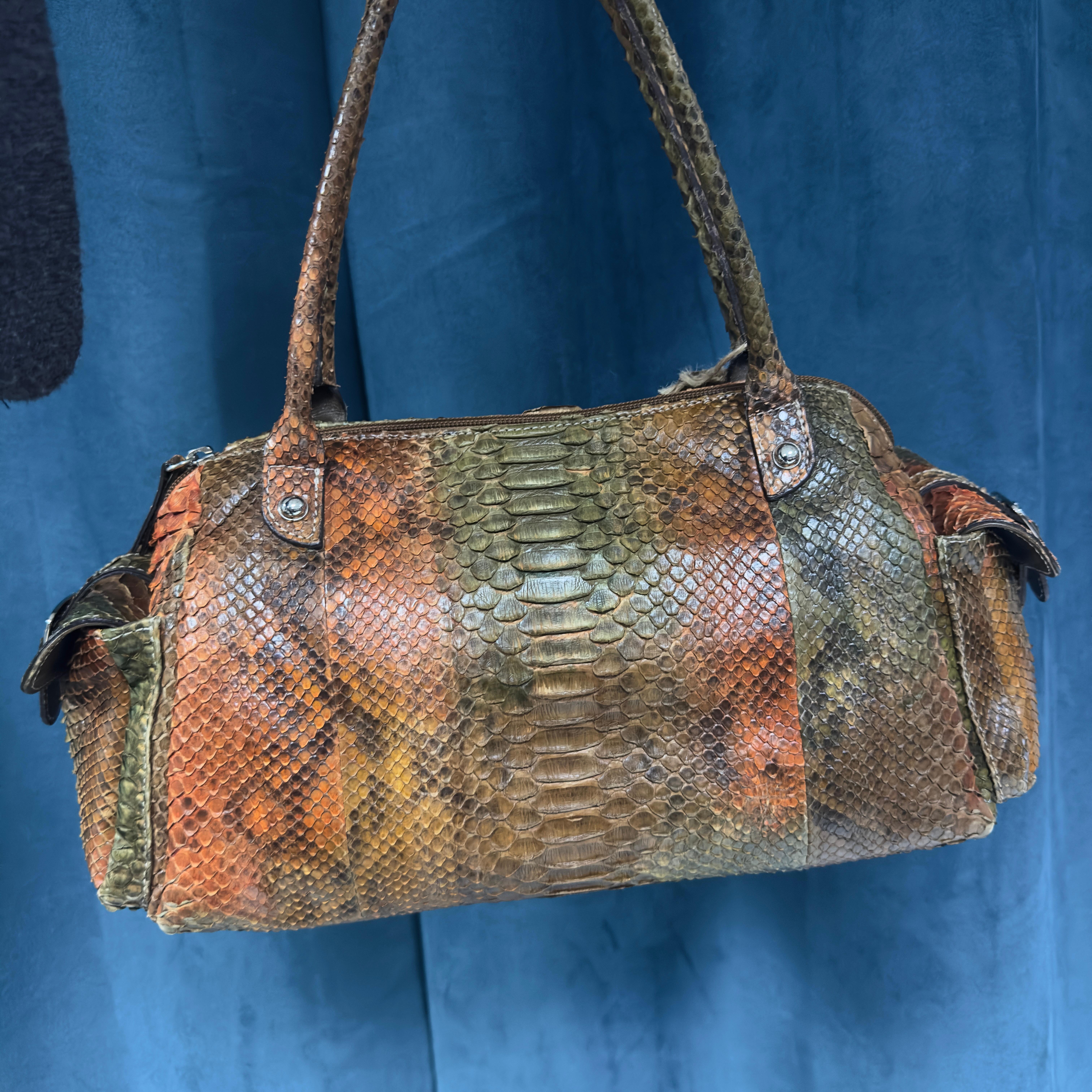 Silvano Biagini Multicolored Python Bag, Italy - image 16