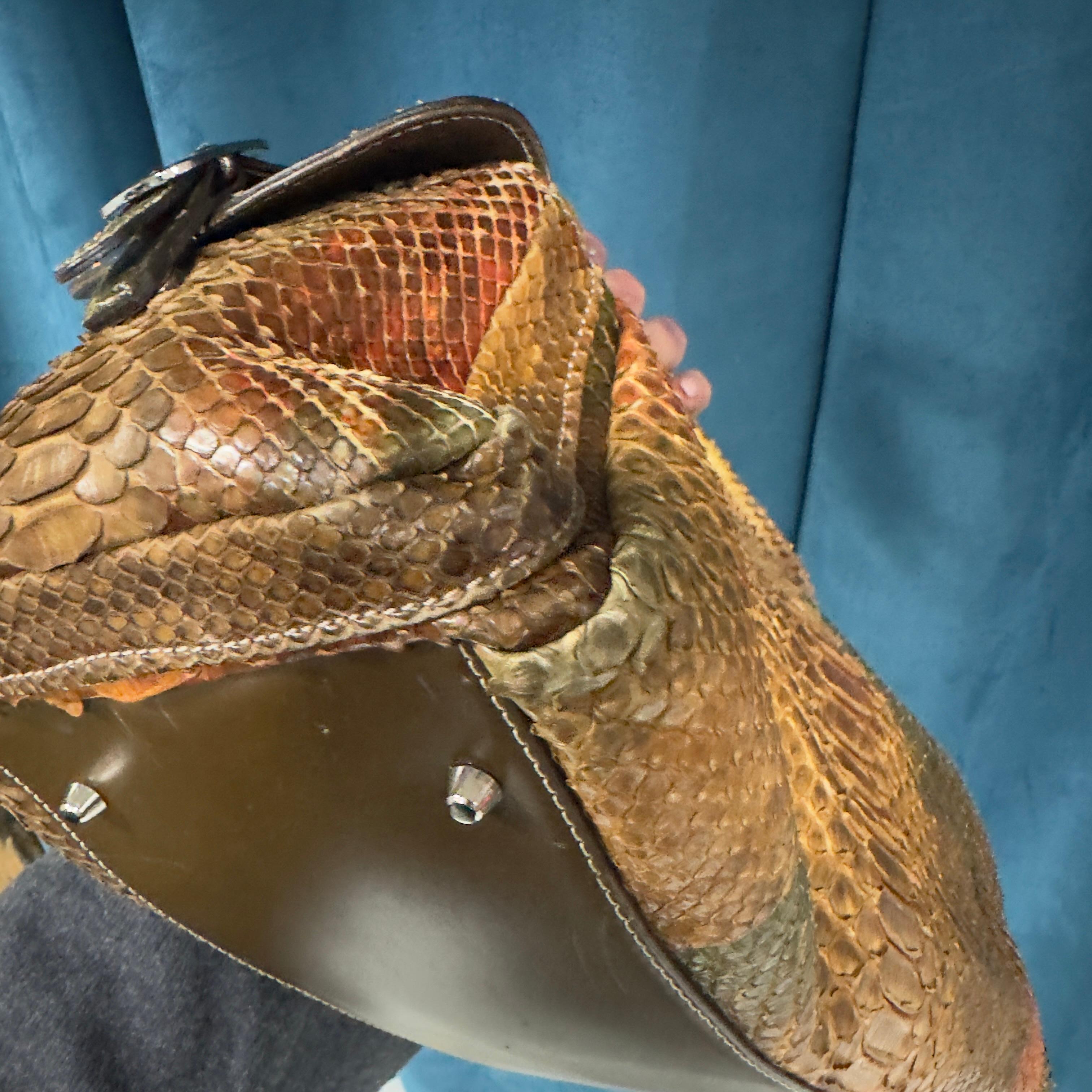 Silvano Biagini Multicolored Python Bag, Italy - image 18